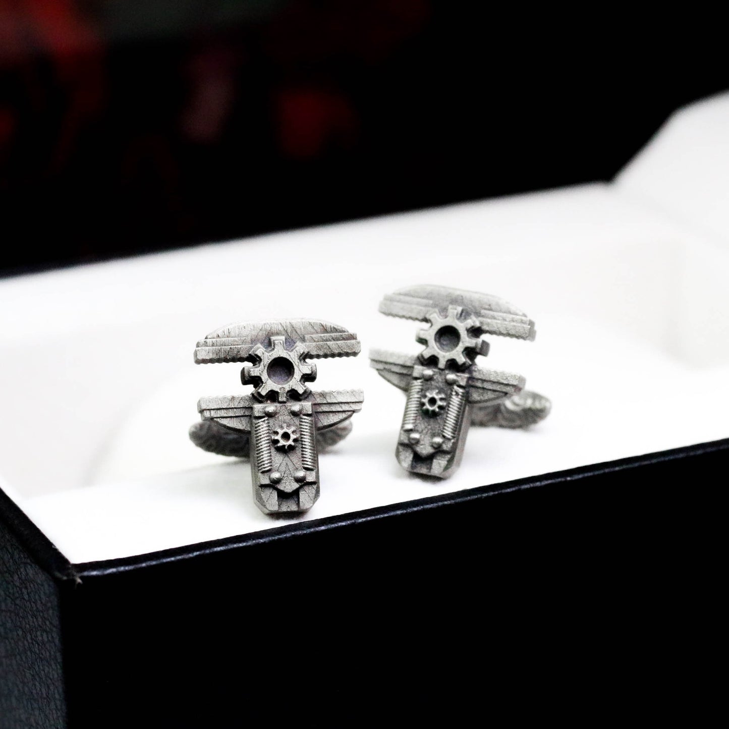 Mechanical Arm Cufflinks - 925 Silver Handmade