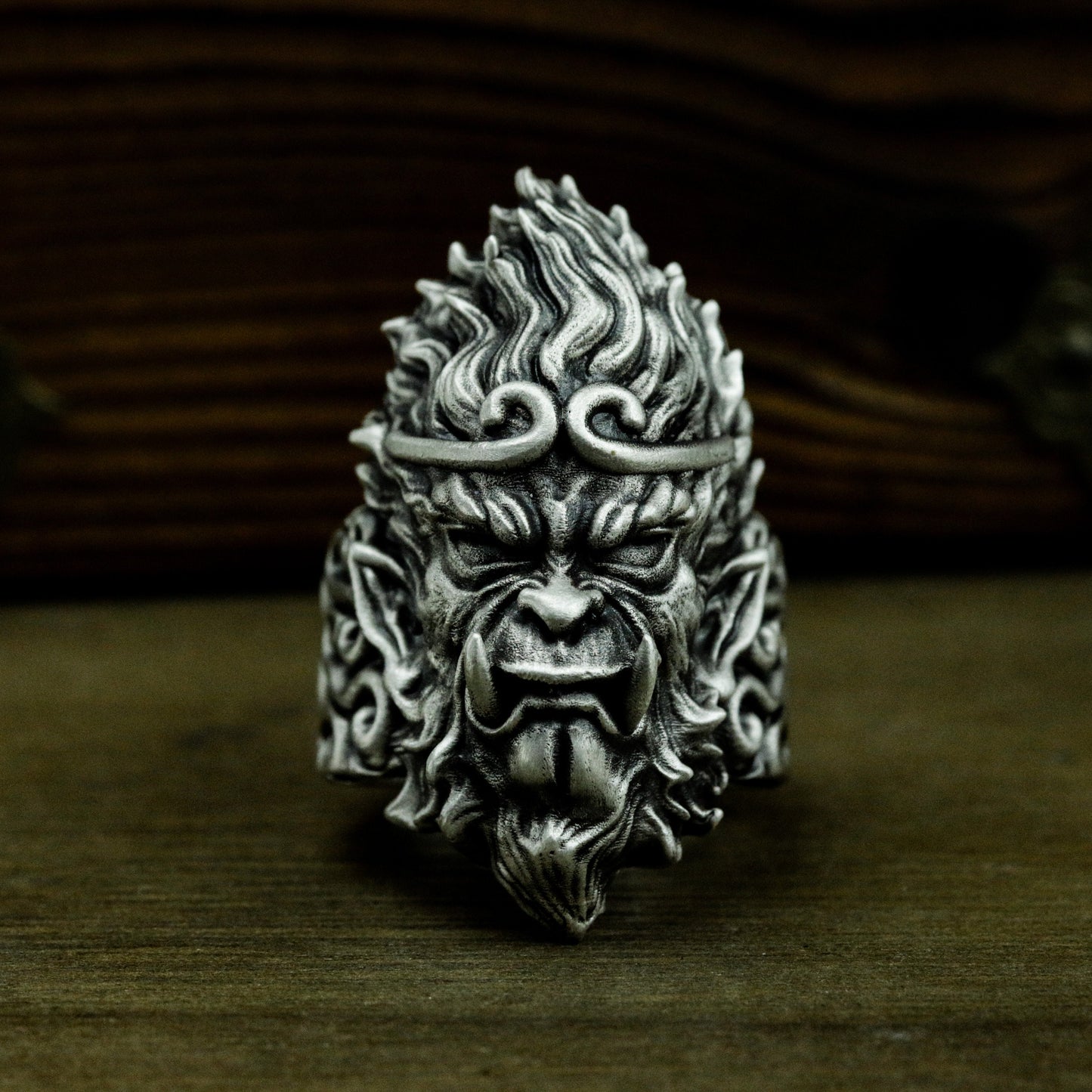 Dark Wukong Ring - 925 Silver Handmade Mythic Monkey King
