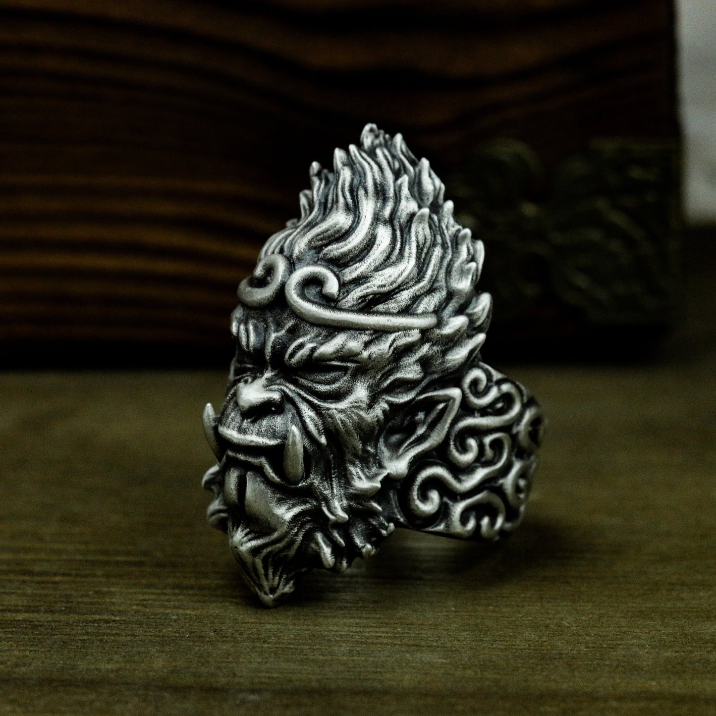 Dark Wukong Ring - 925 Silver Handmade Mythic Monkey King