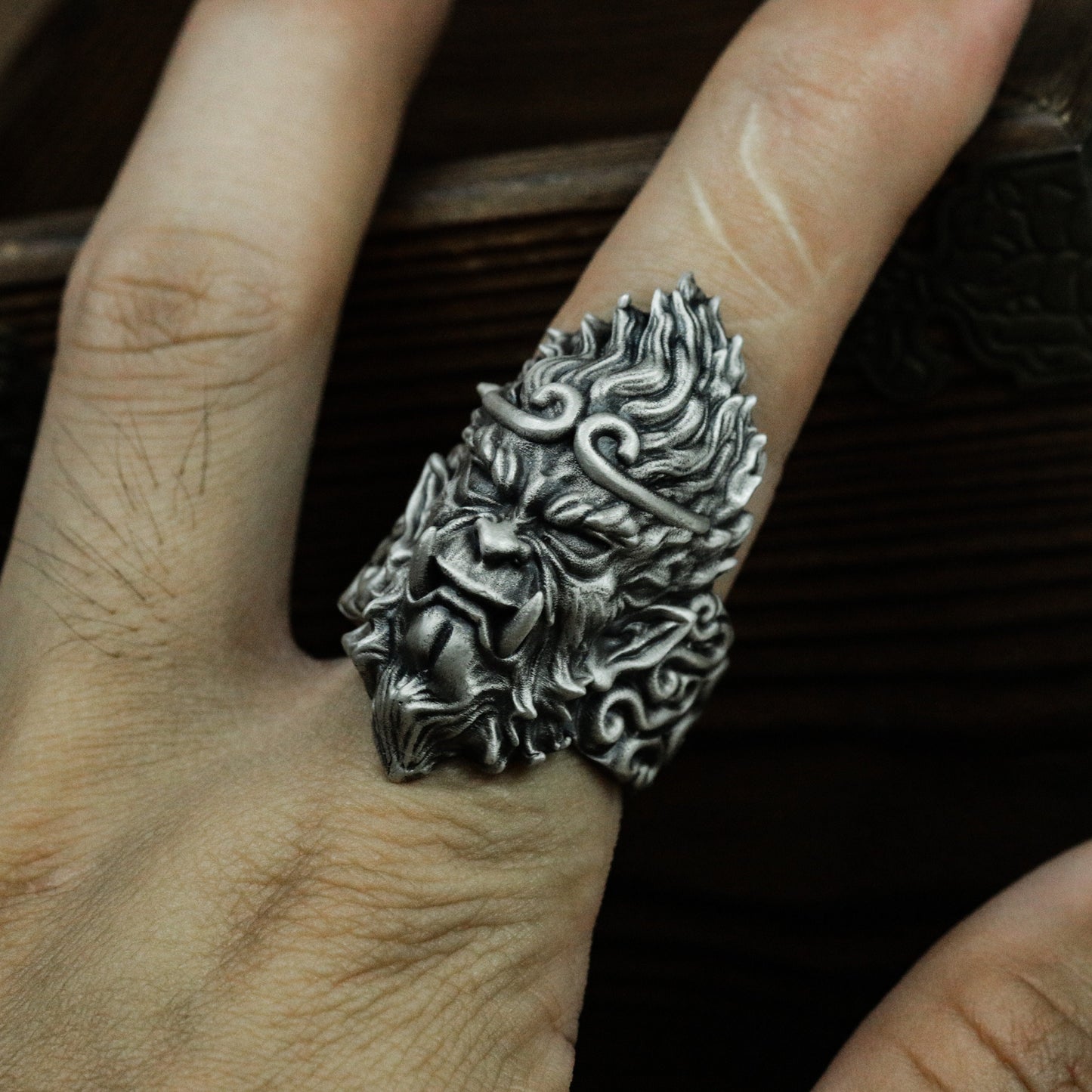 Dark Wukong Ring - 925 Silver Handmade Mythic Monkey King