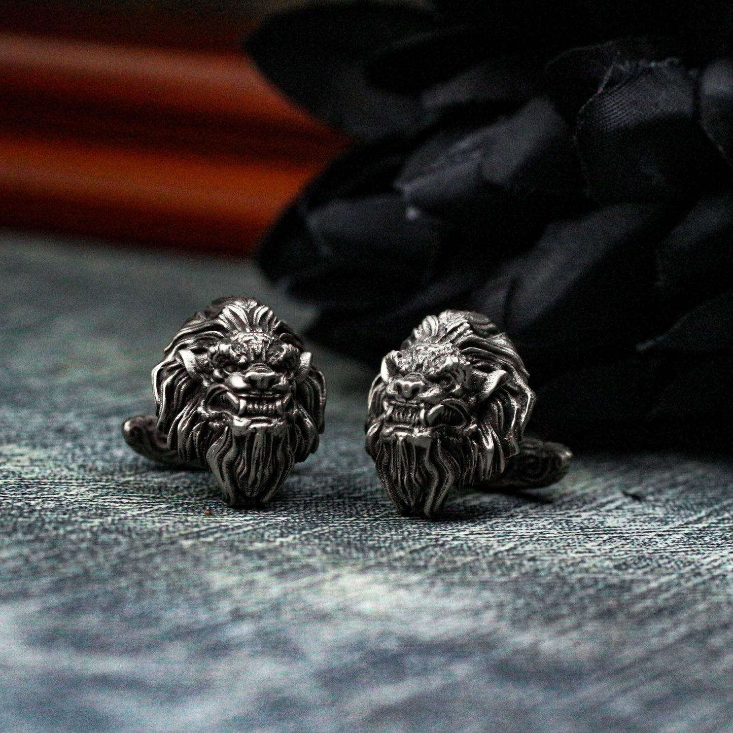Roaring Lion Cufflinks - 925 Silver Handmade