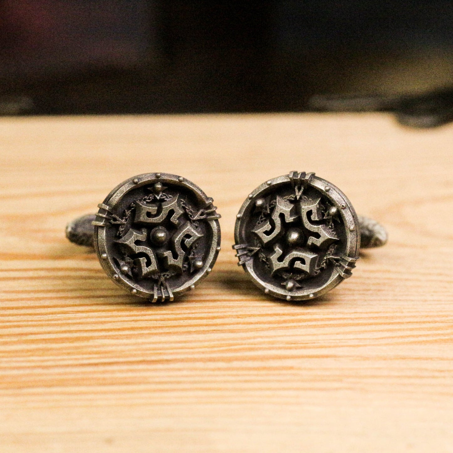 Viking Emblem Cufflinks - 925 Silver Handmade