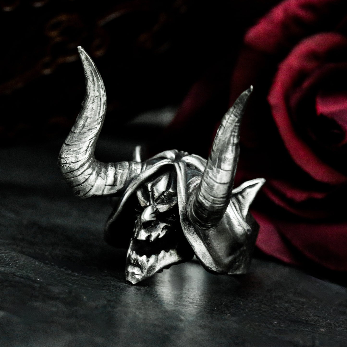 Witch Skull Ritual Ring - 925 Silver Handmade