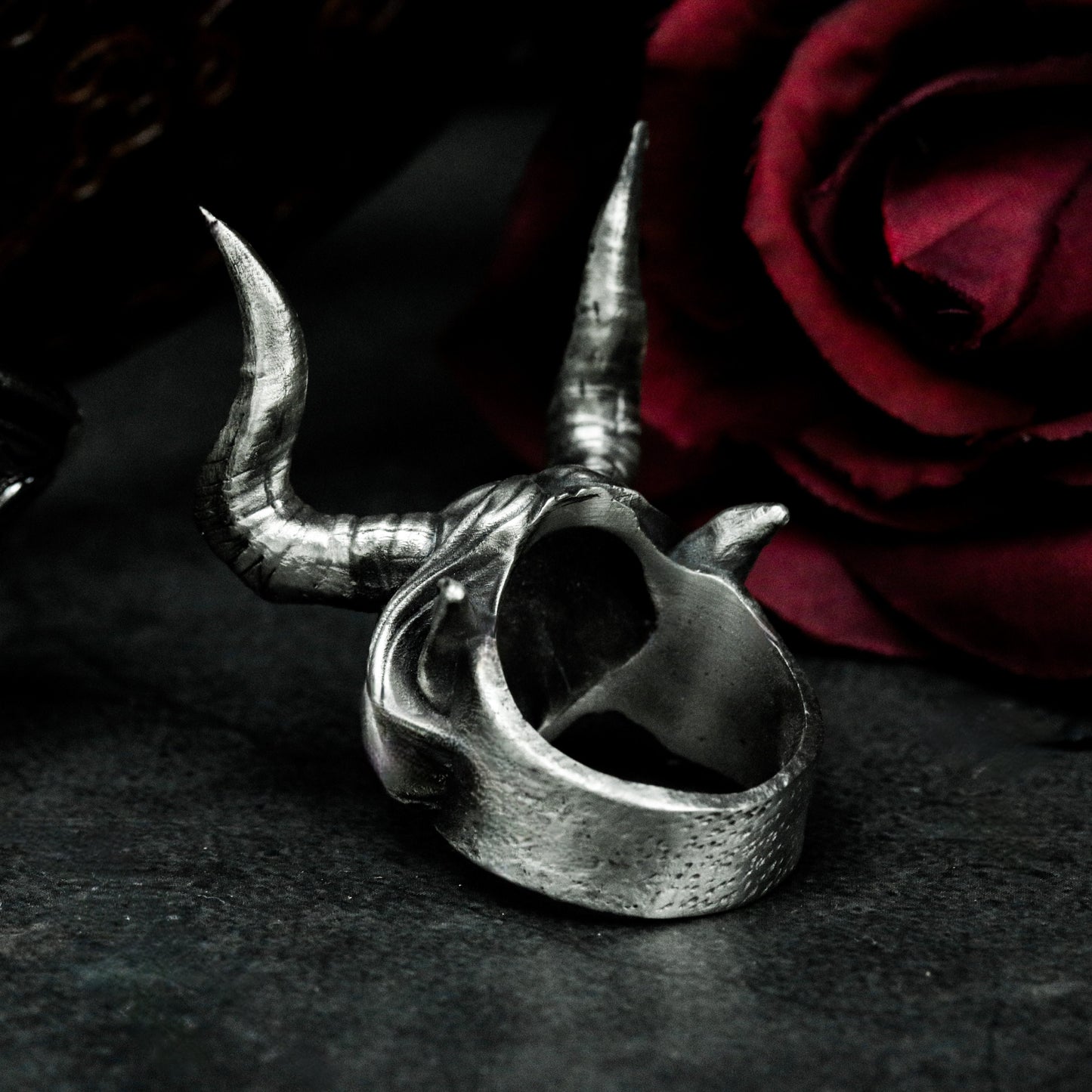 Witch Skull Ritual Ring - 925 Silver Handmade