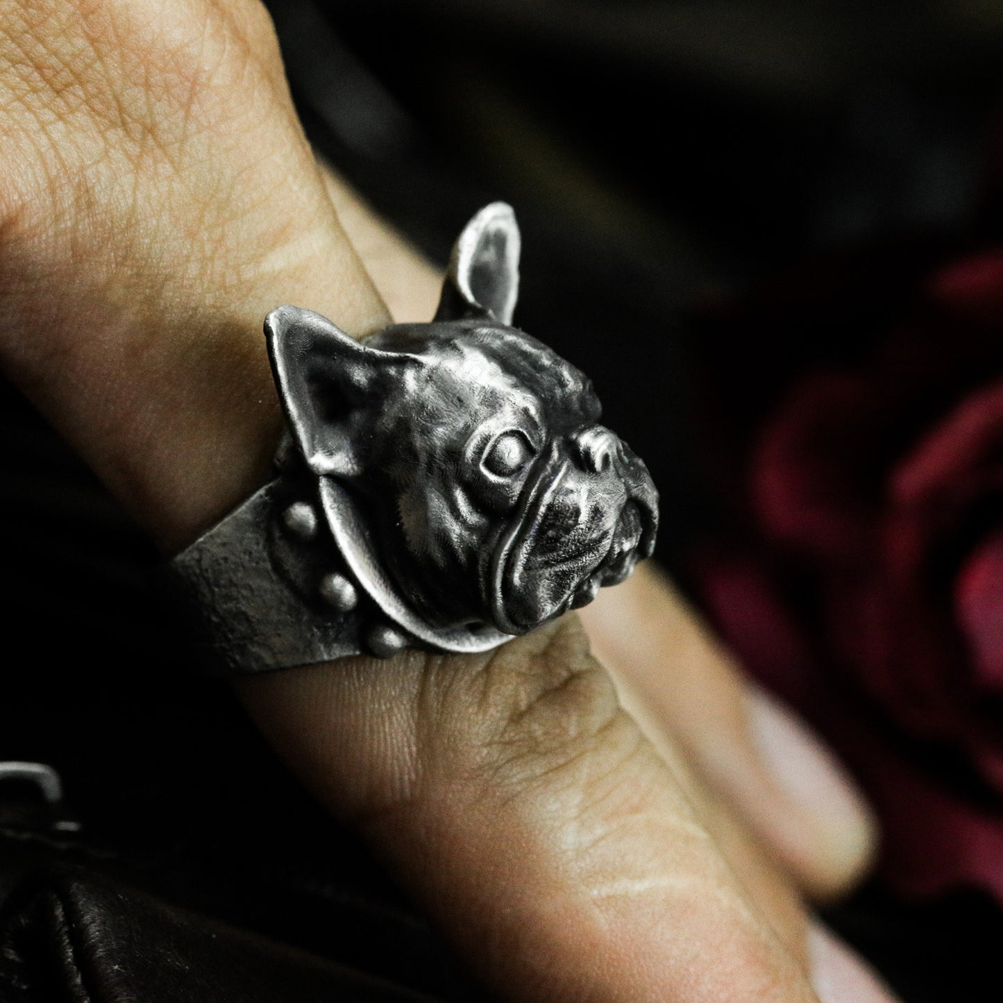 French Bulldog Ring - 925 Silver Handmade Loyal Companion