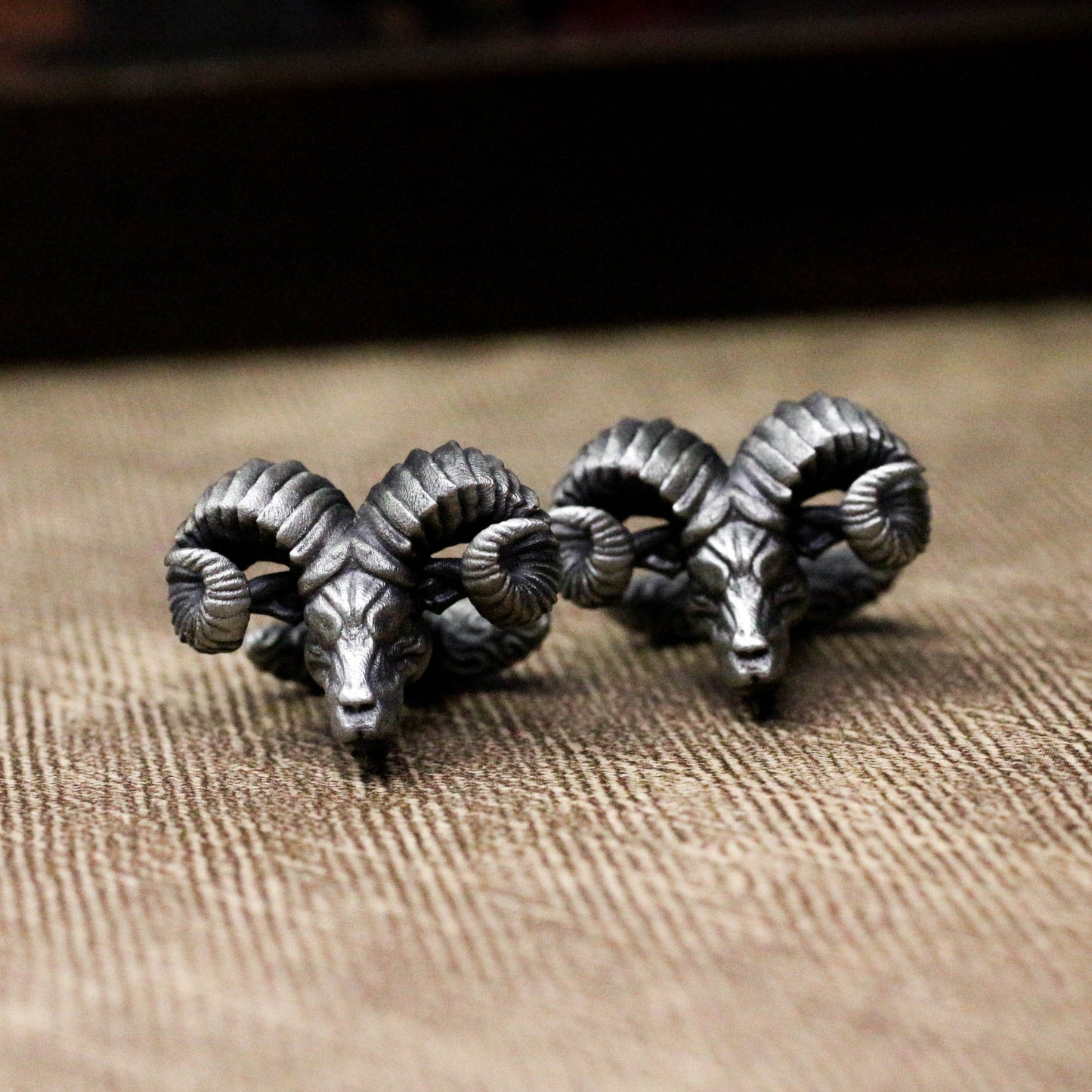 Big Horned Ram Cufflinks - 925 Silver Handmade