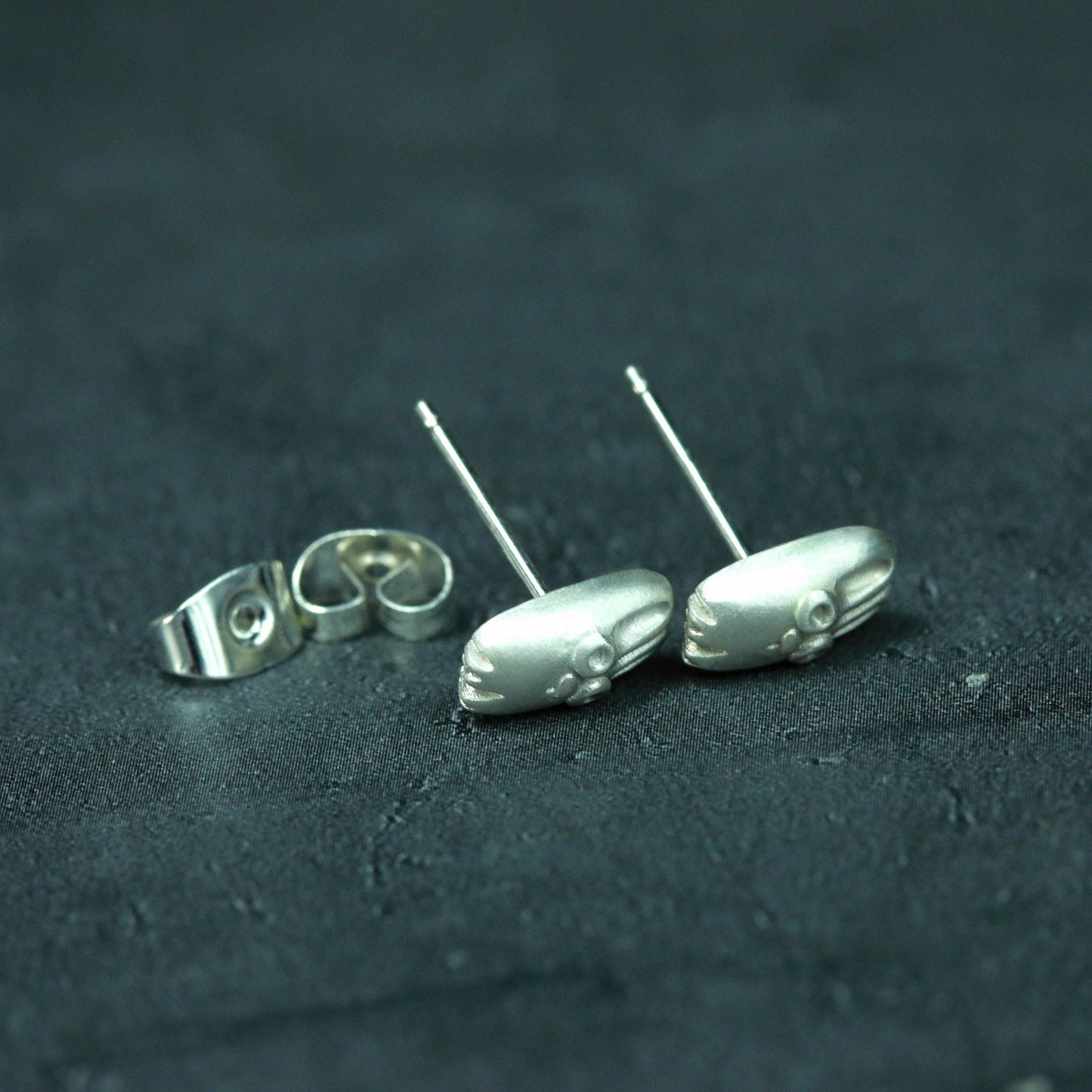 Cute Bunny Stud Earrings - 925 Sterling Silver Handmade