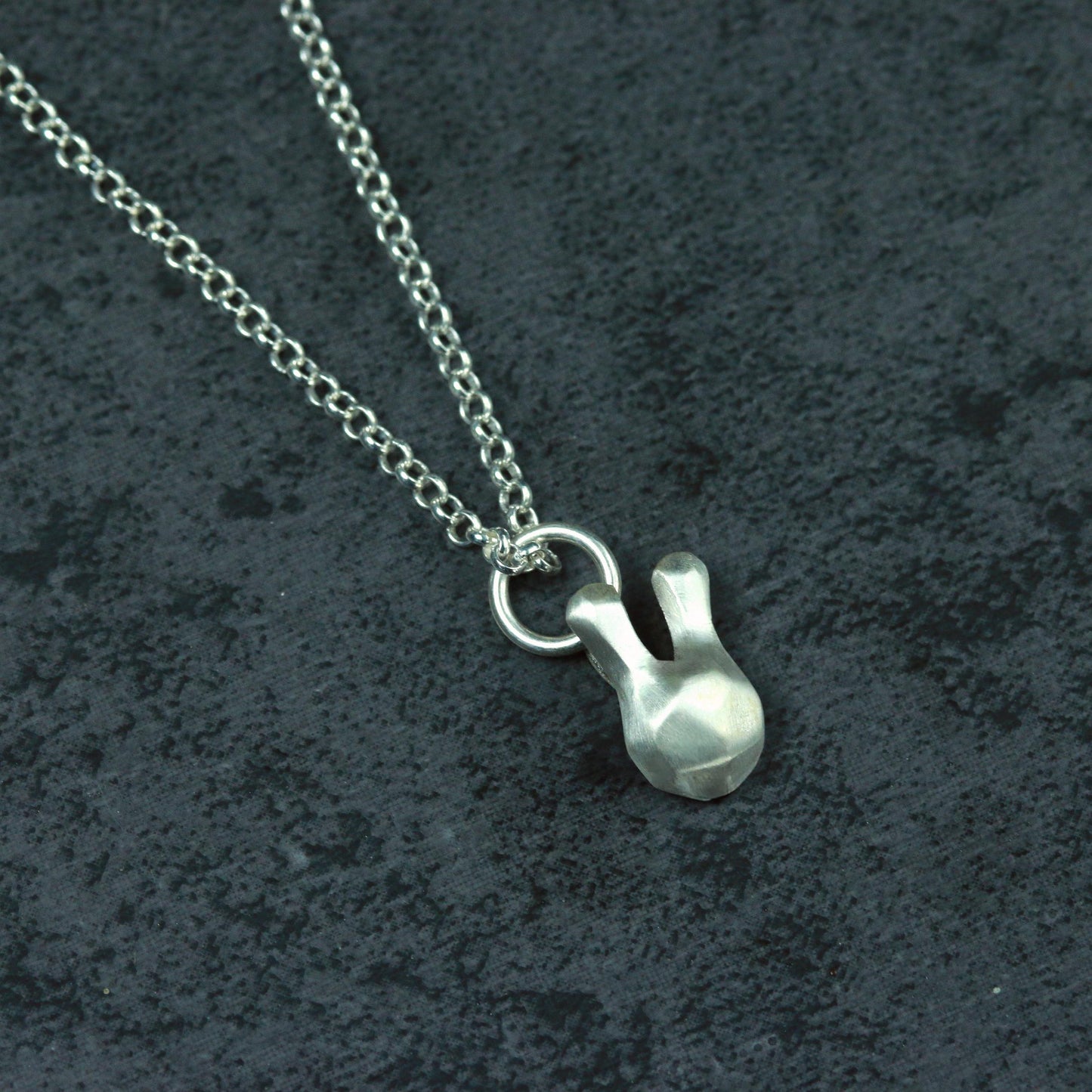 Rabbit Origami Pendant - 925 Sterling Silver Handmade