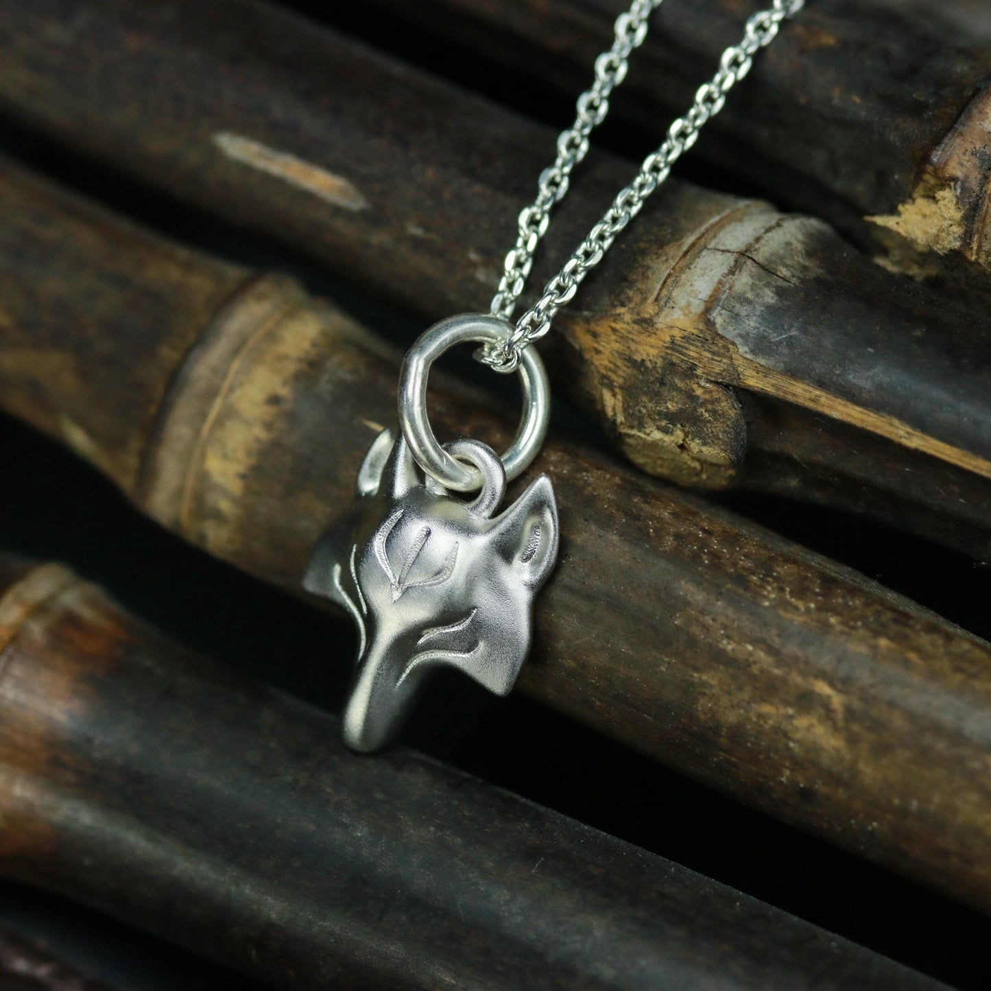 Wolf Mask Pendant - 925 Sterling Silver Handmade
