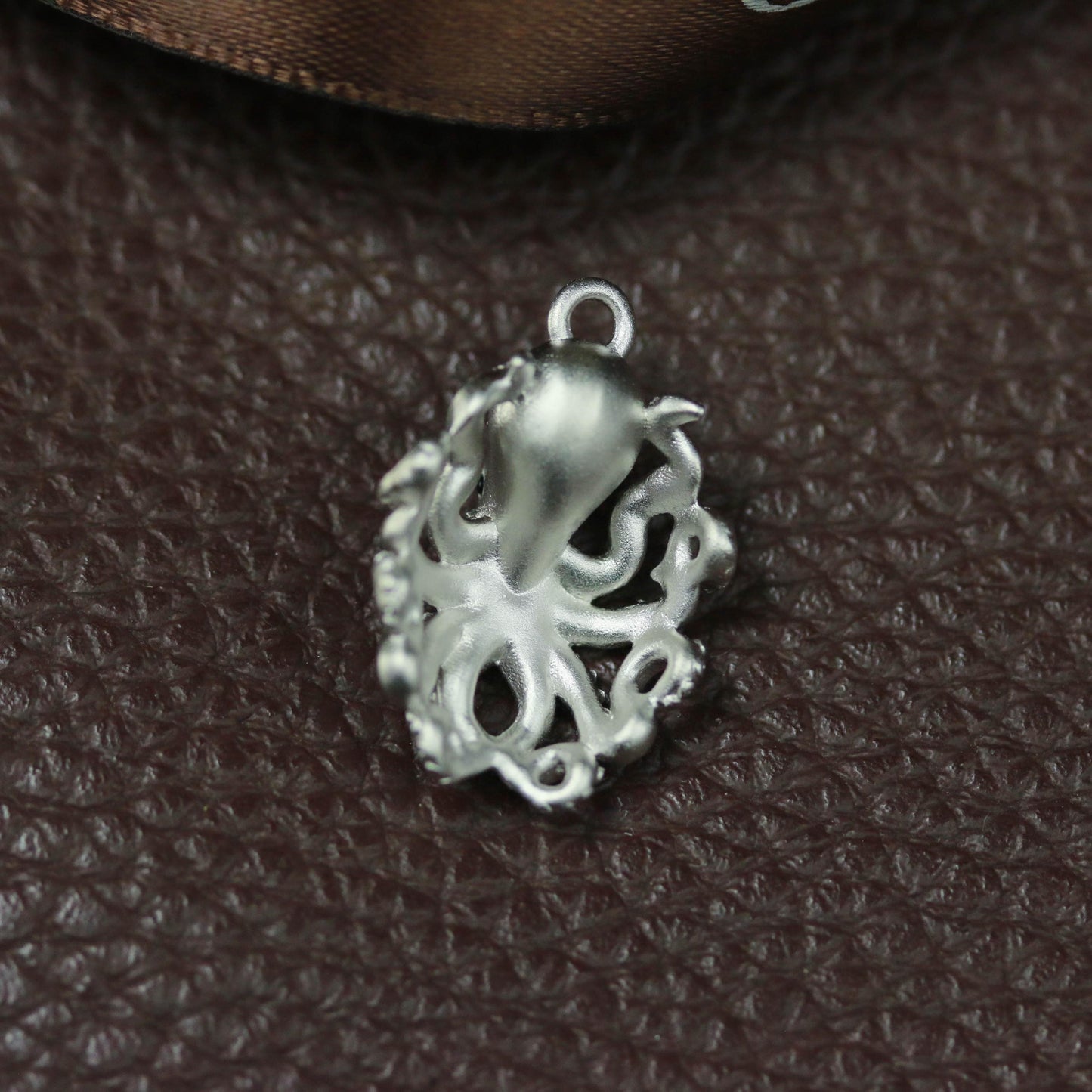 Octopus Pendant - 925 Sterling Silver Handmade (Eye Color Optional)