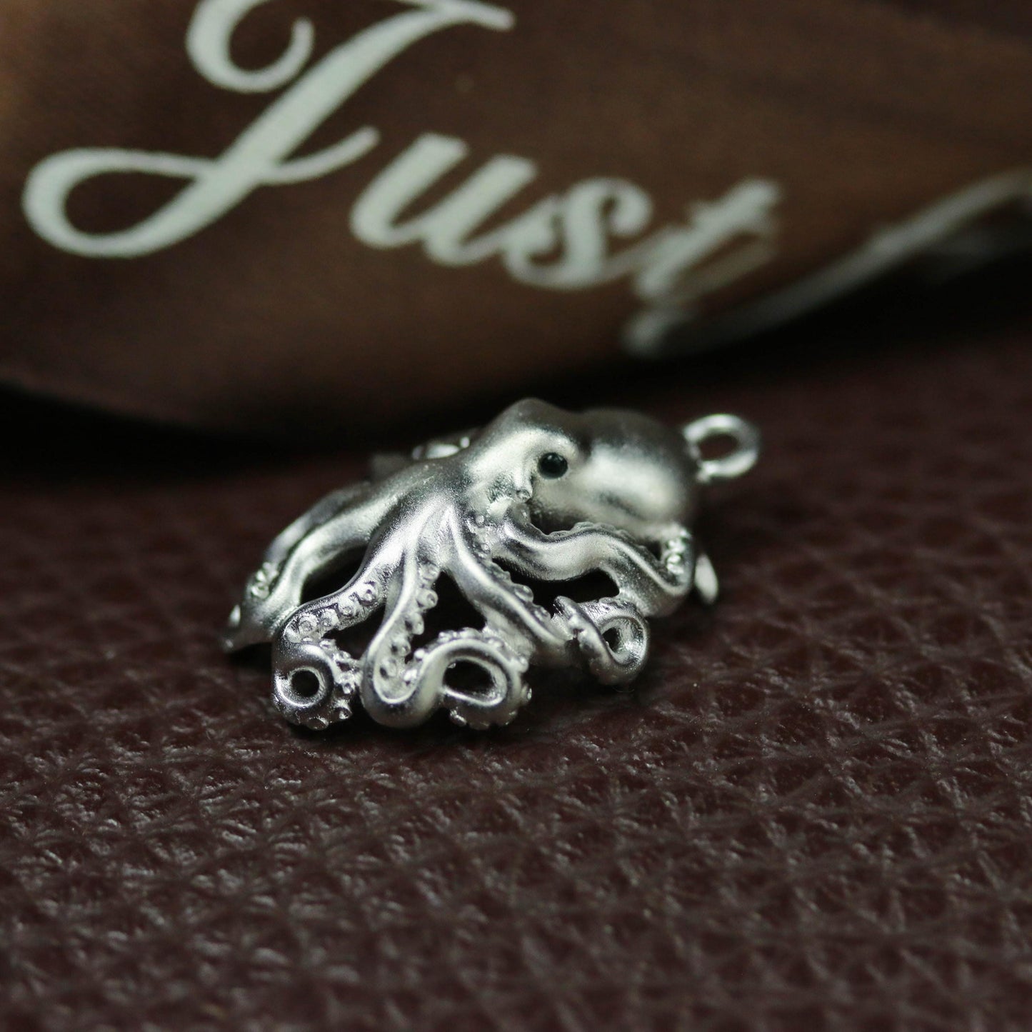 Octopus Pendant - 925 Sterling Silver Handmade (Eye Color Optional)