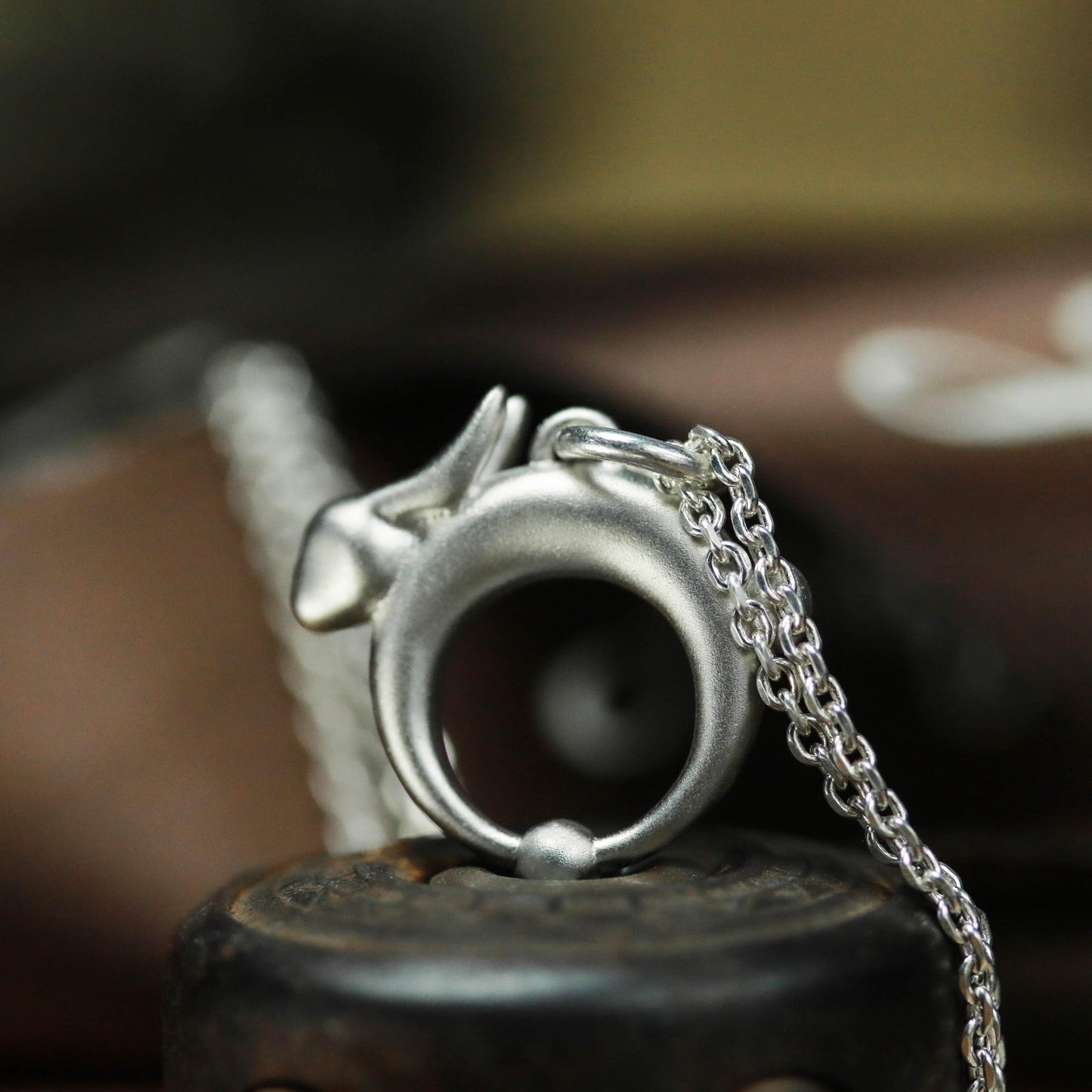 Running Bunny Pendant - 925 Sterling Silver Handmade