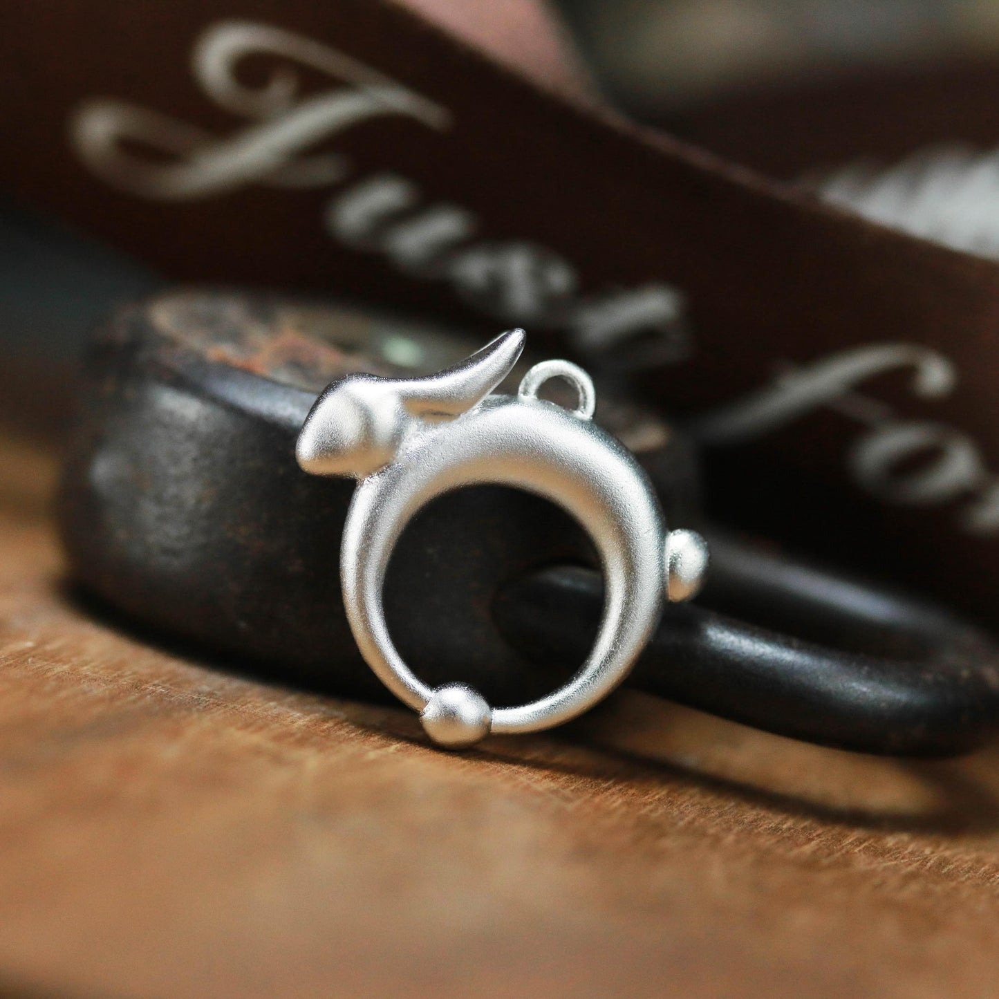 Running Bunny Pendant - 925 Sterling Silver Handmade
