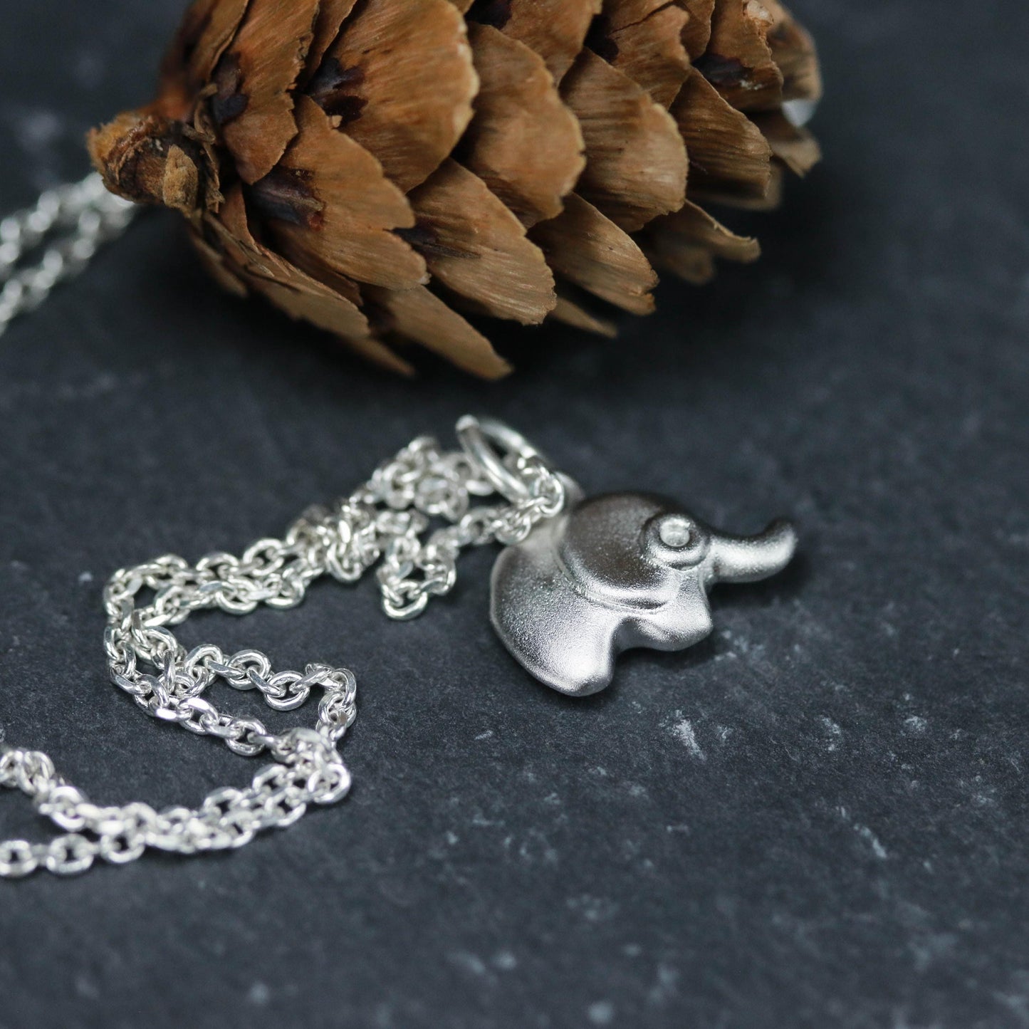 Tiny Elephant Pendant - 925 Sterling Silver Handmade