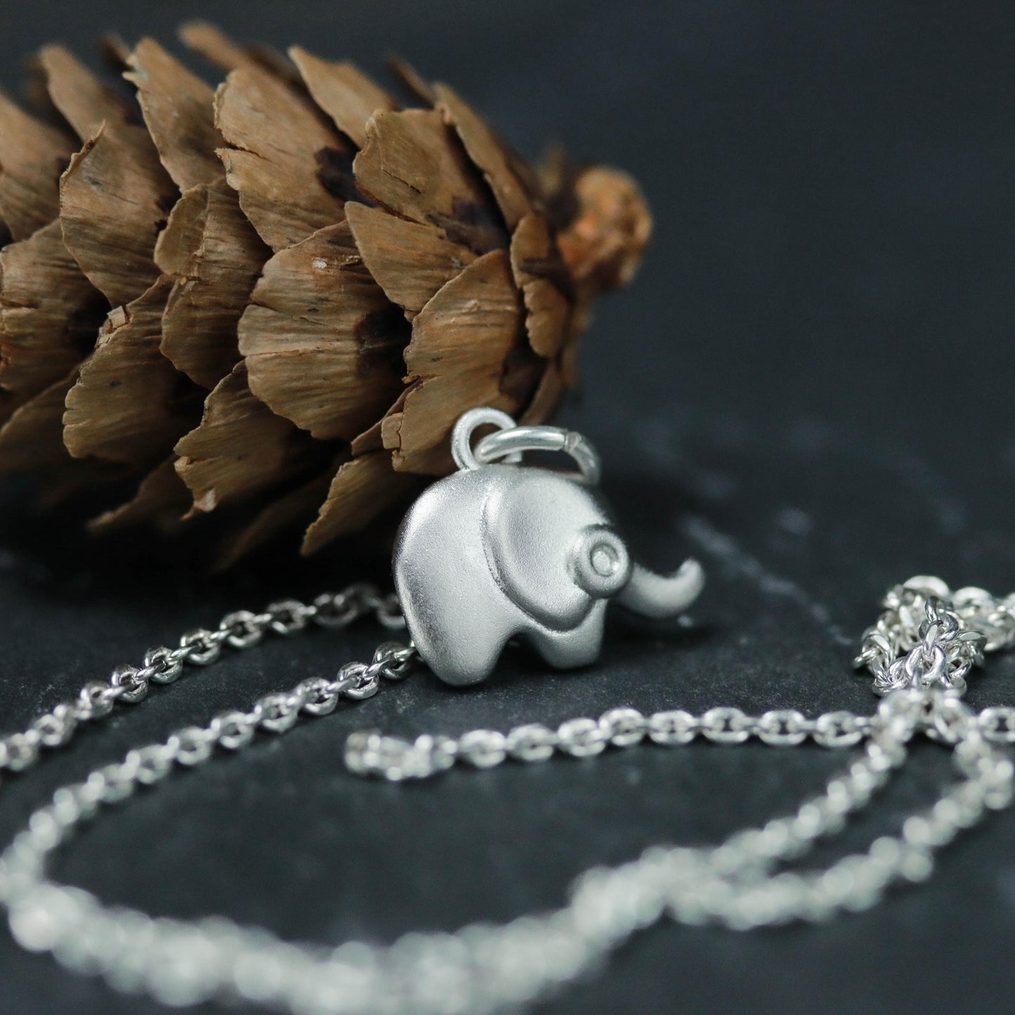 Tiny Elephant Pendant - 925 Sterling Silver Handmade