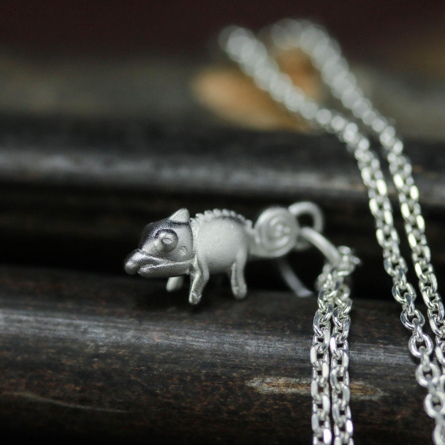 Chameleon Pendant - 925 Sterling Silver Handmade