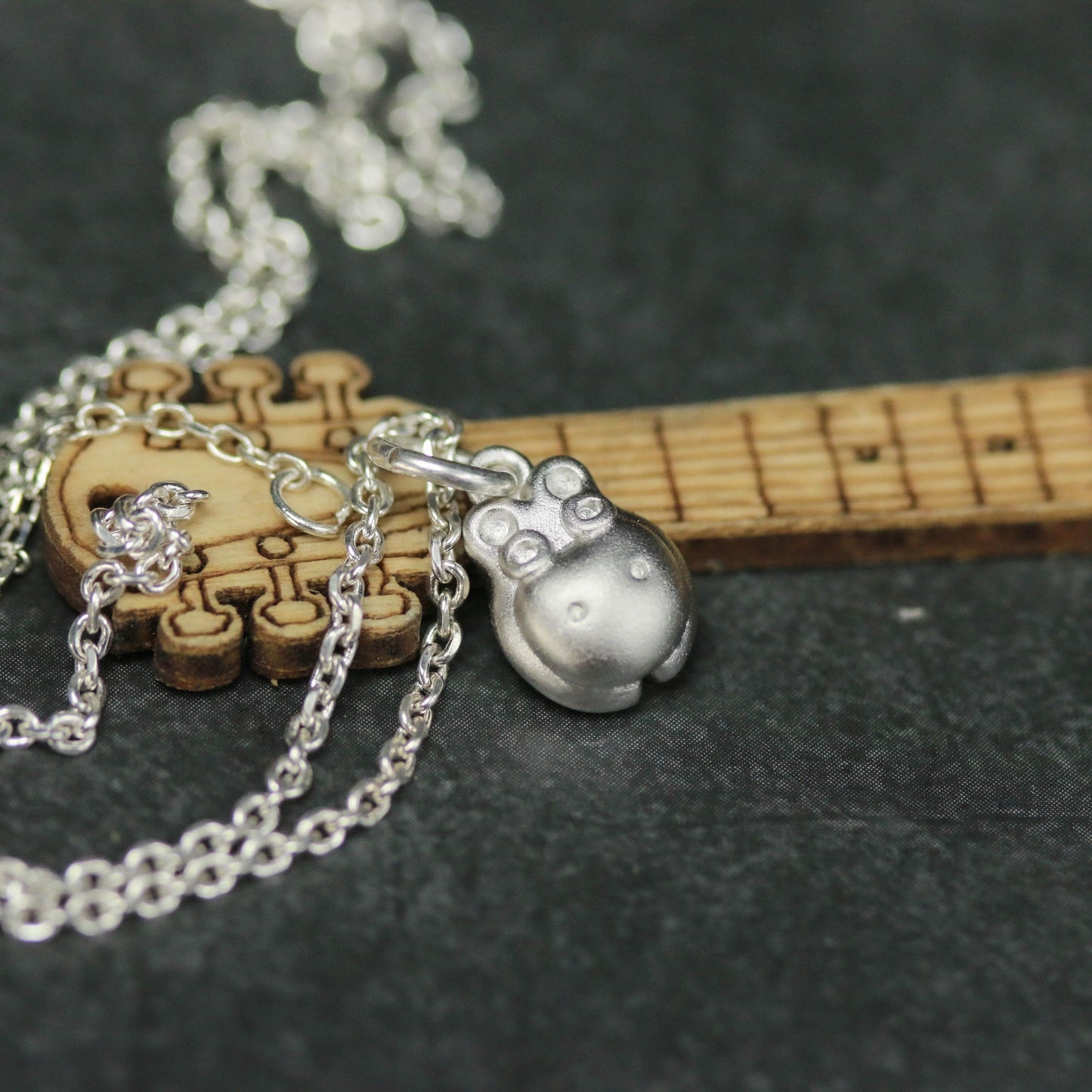 Hippo Pendant - 925 Sterling Silver Handmade