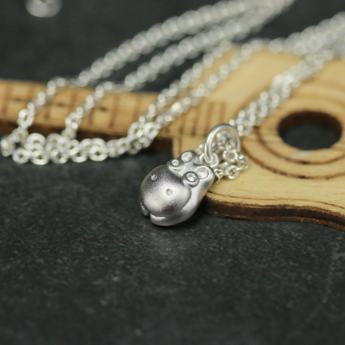 Hippo Pendant - 925 Sterling Silver Handmade