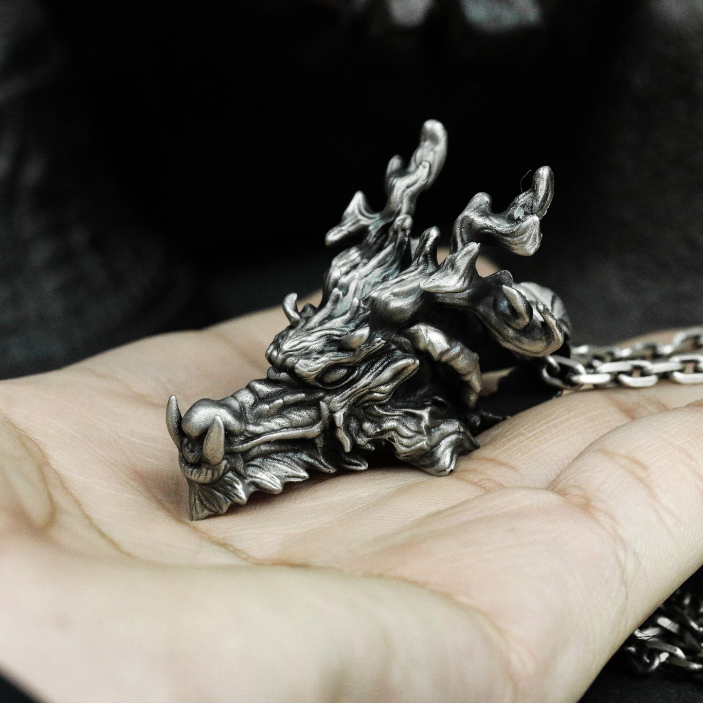 Chinese Dragon Pendant - 925 Silver Handmade Guardian Design