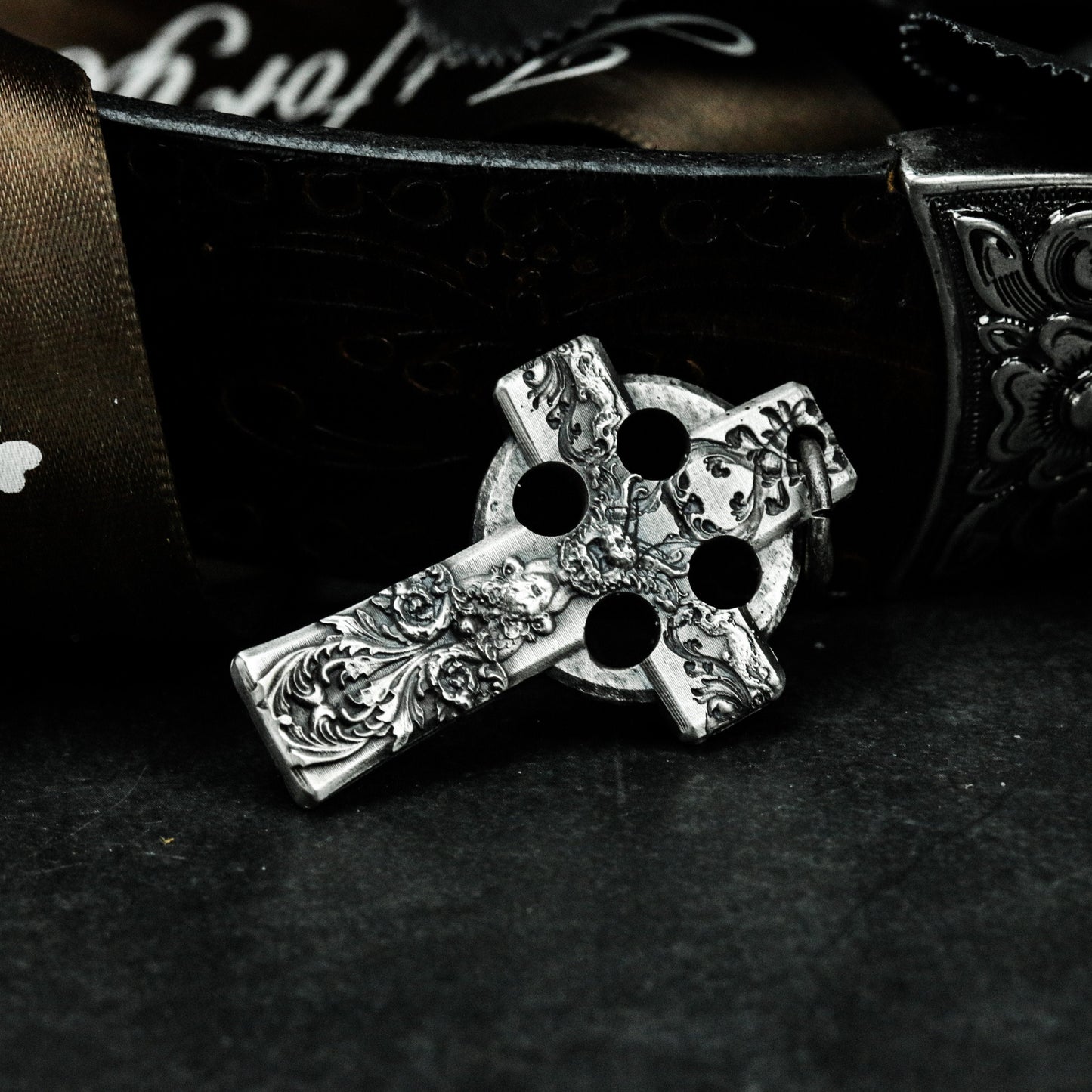 Celtic Cross Pendant - 925 Silver Handmade Gothic Relic
