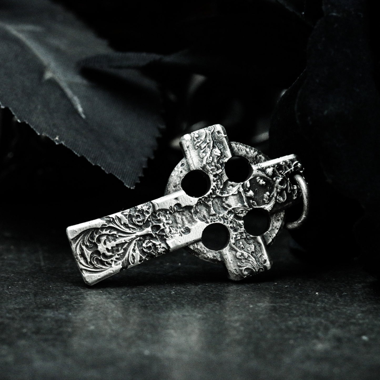 Celtic Cross Pendant - 925 Silver Handmade Gothic Relic