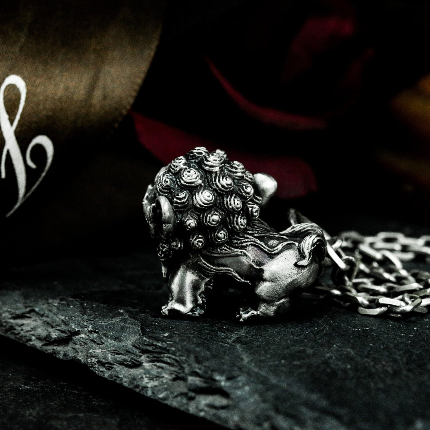 Fu Dog Pendant ¨C 925 Silver Handmade