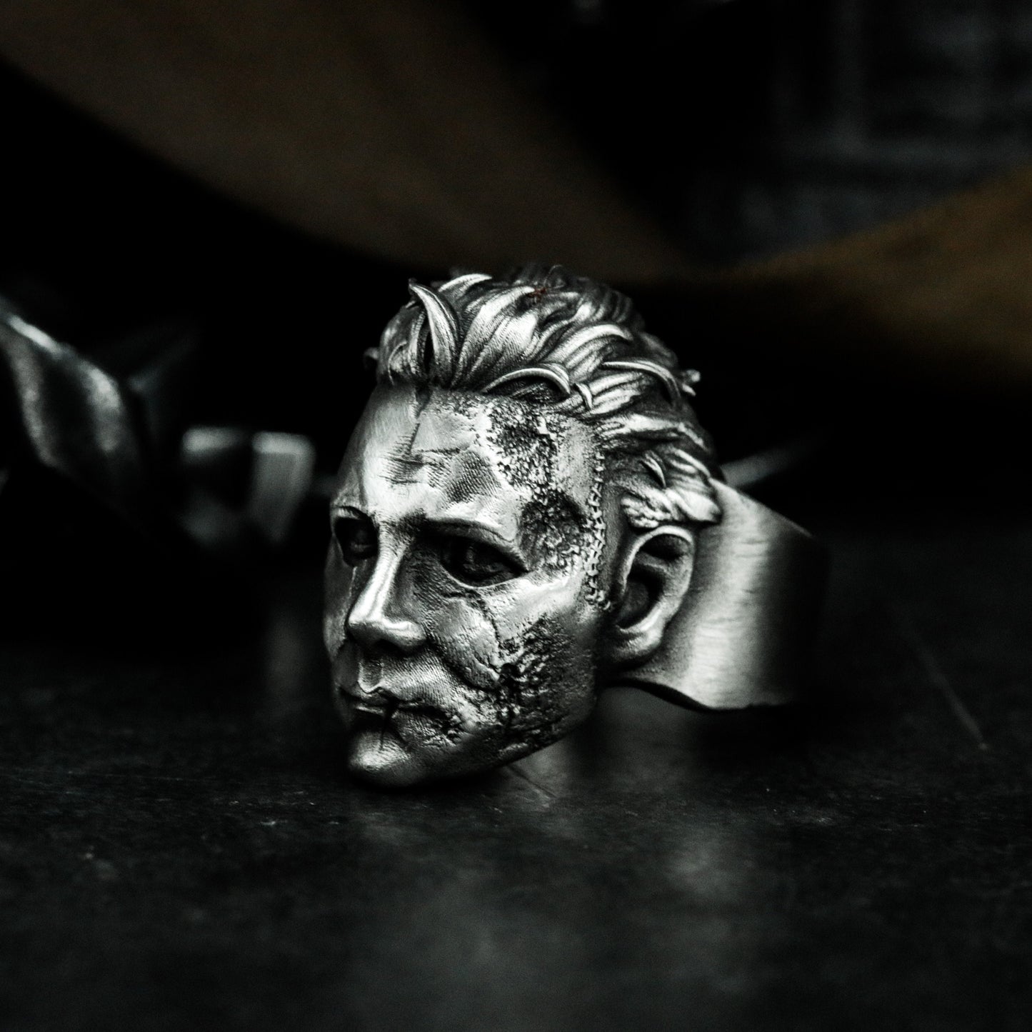 Human Face Ring ¨C 925 Silver Handmade