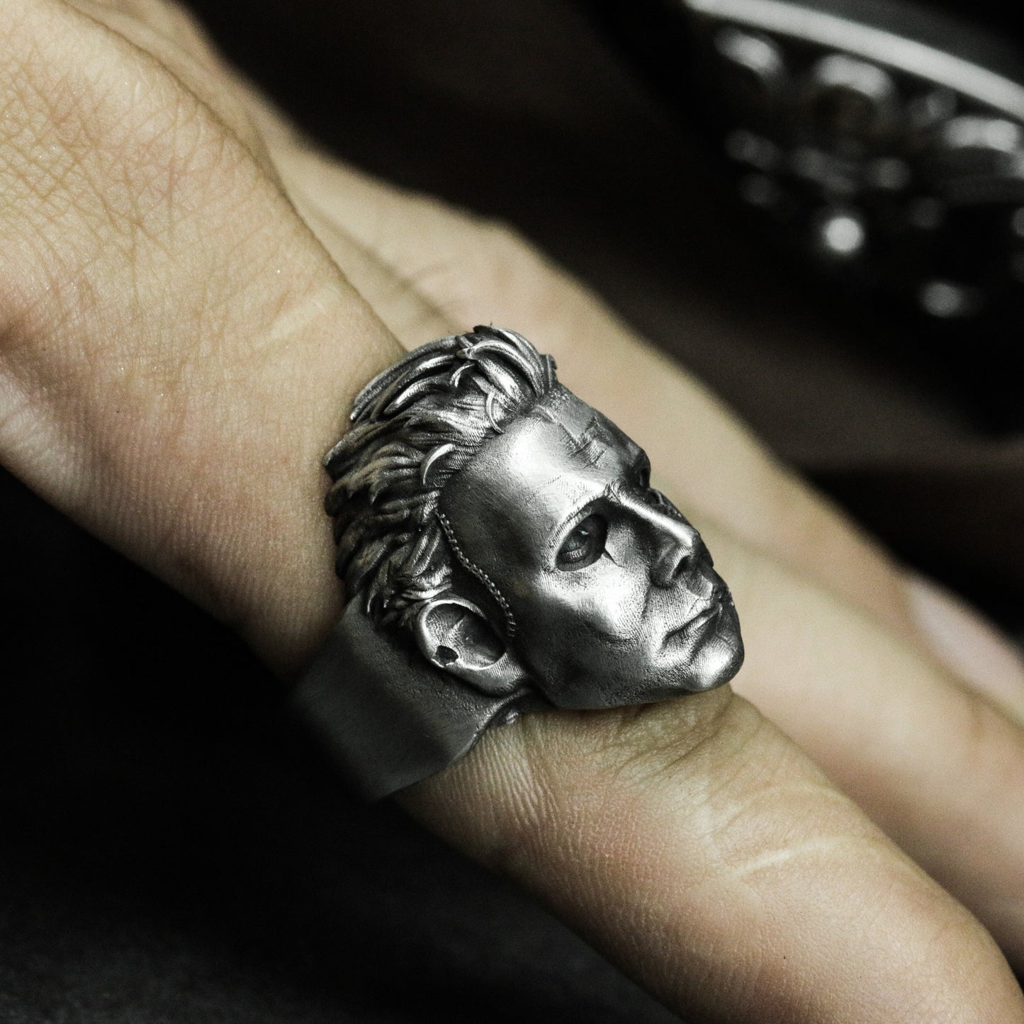 Human Face Ring ¨C 925 Silver Handmade