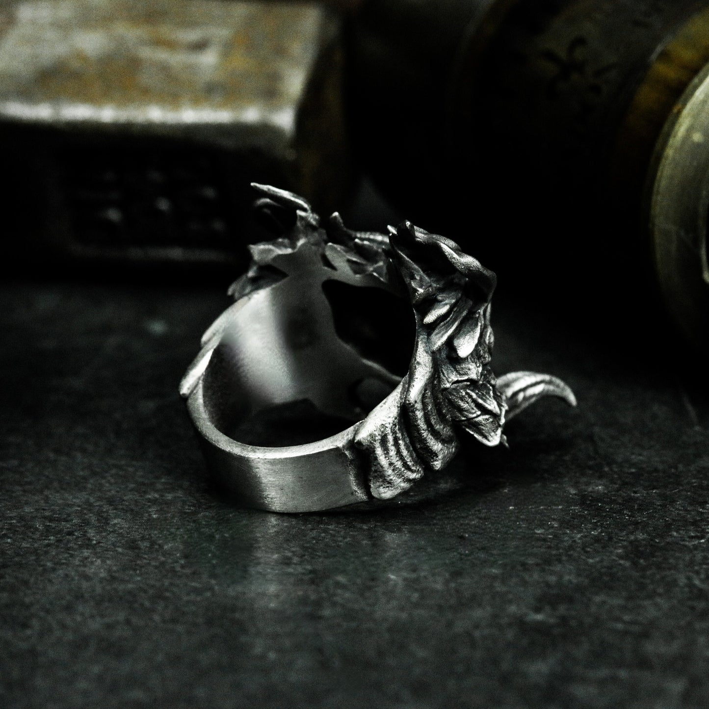 Rhino Head Ring ¨C 925 Silver Handmade