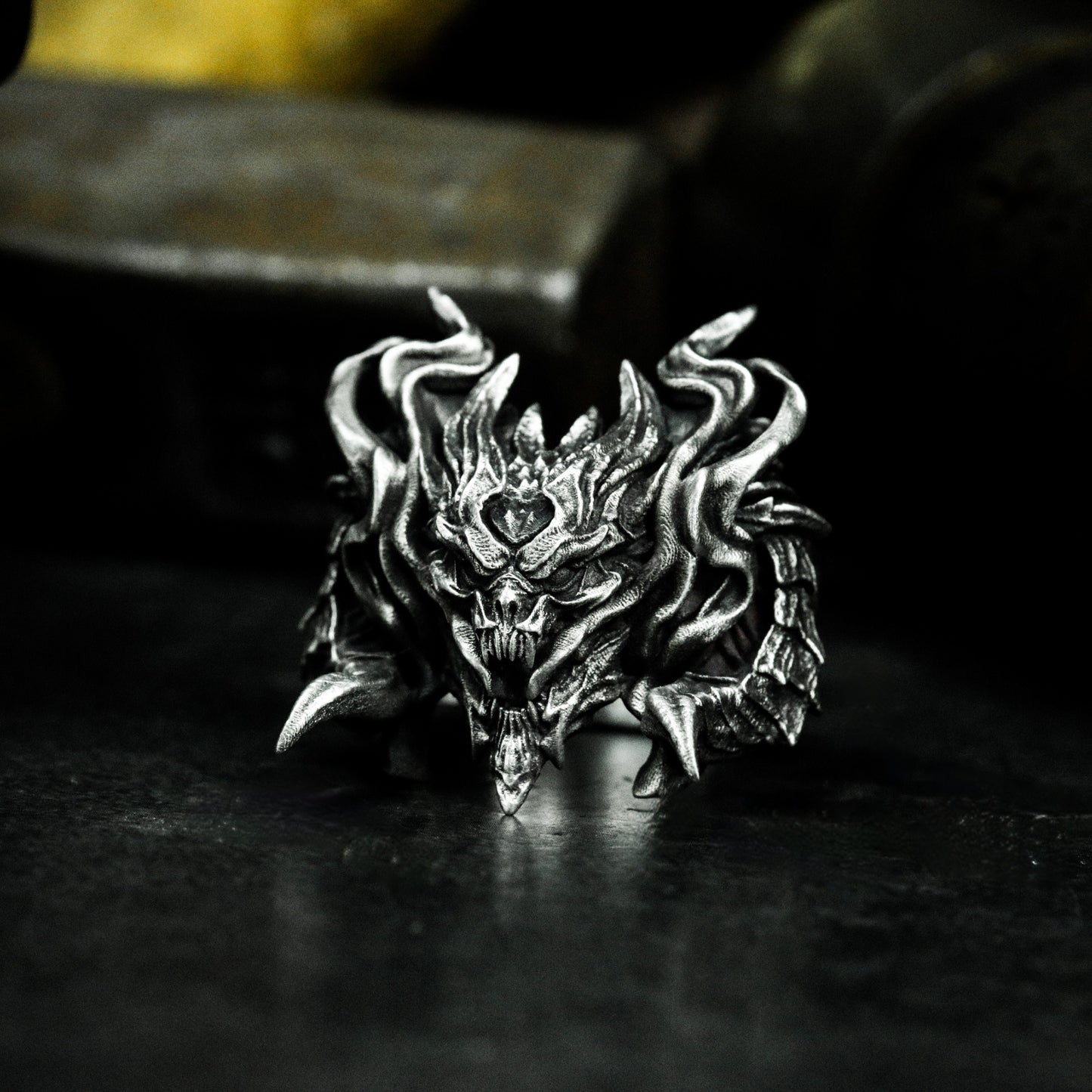 Rhino Head Ring ¨C 925 Silver Handmade