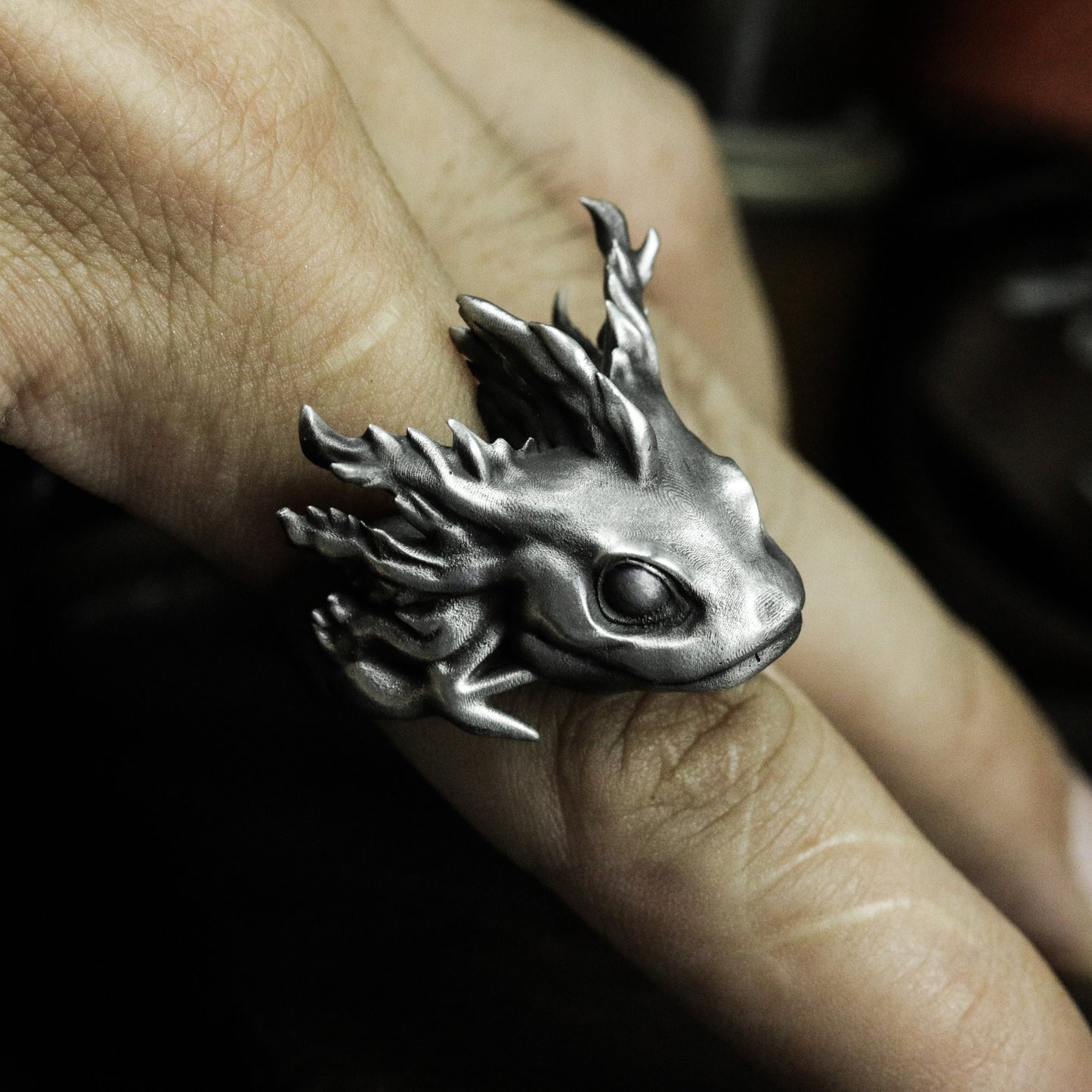 Mutant Salamander Ring - 925 Silver Handmade