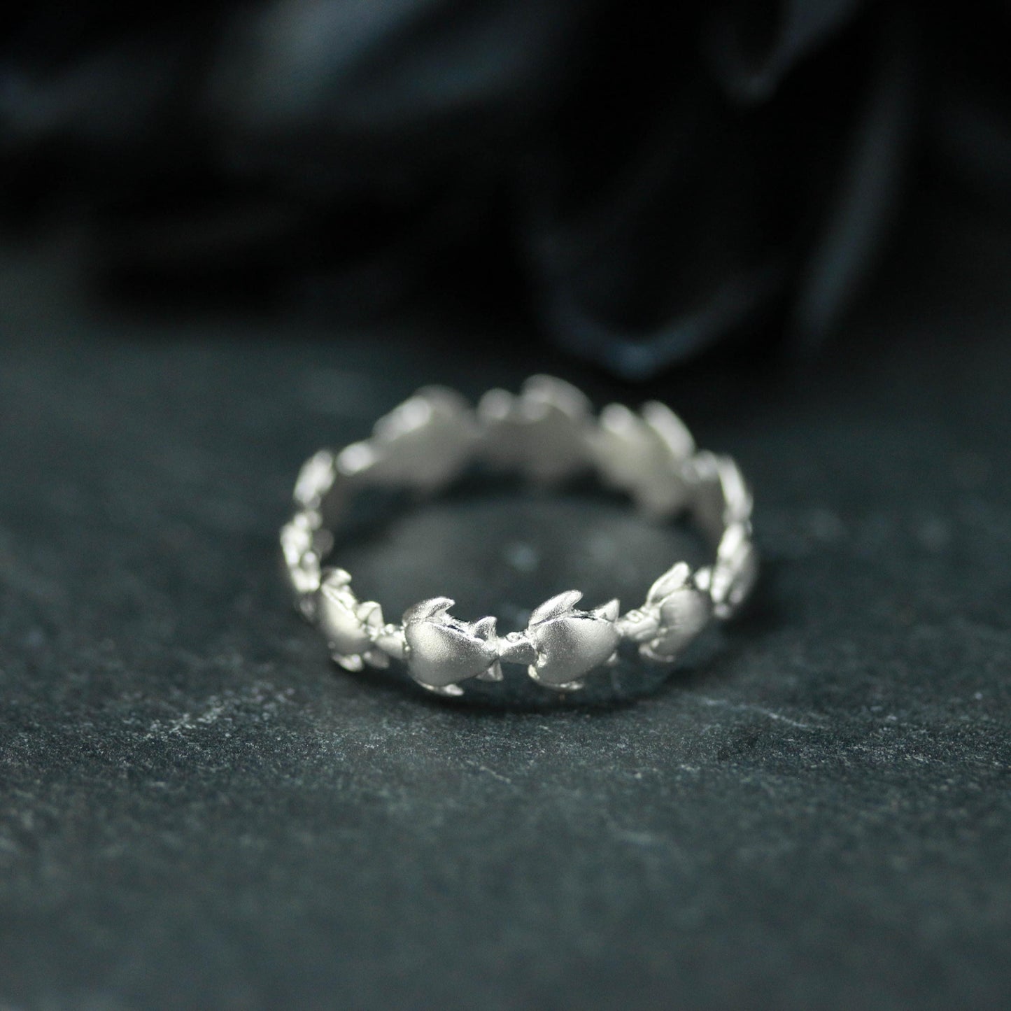 Sea Turtle Band Ring ââ‚?925 Sterling Silver Handmade Ocean-Inspired Jewelry