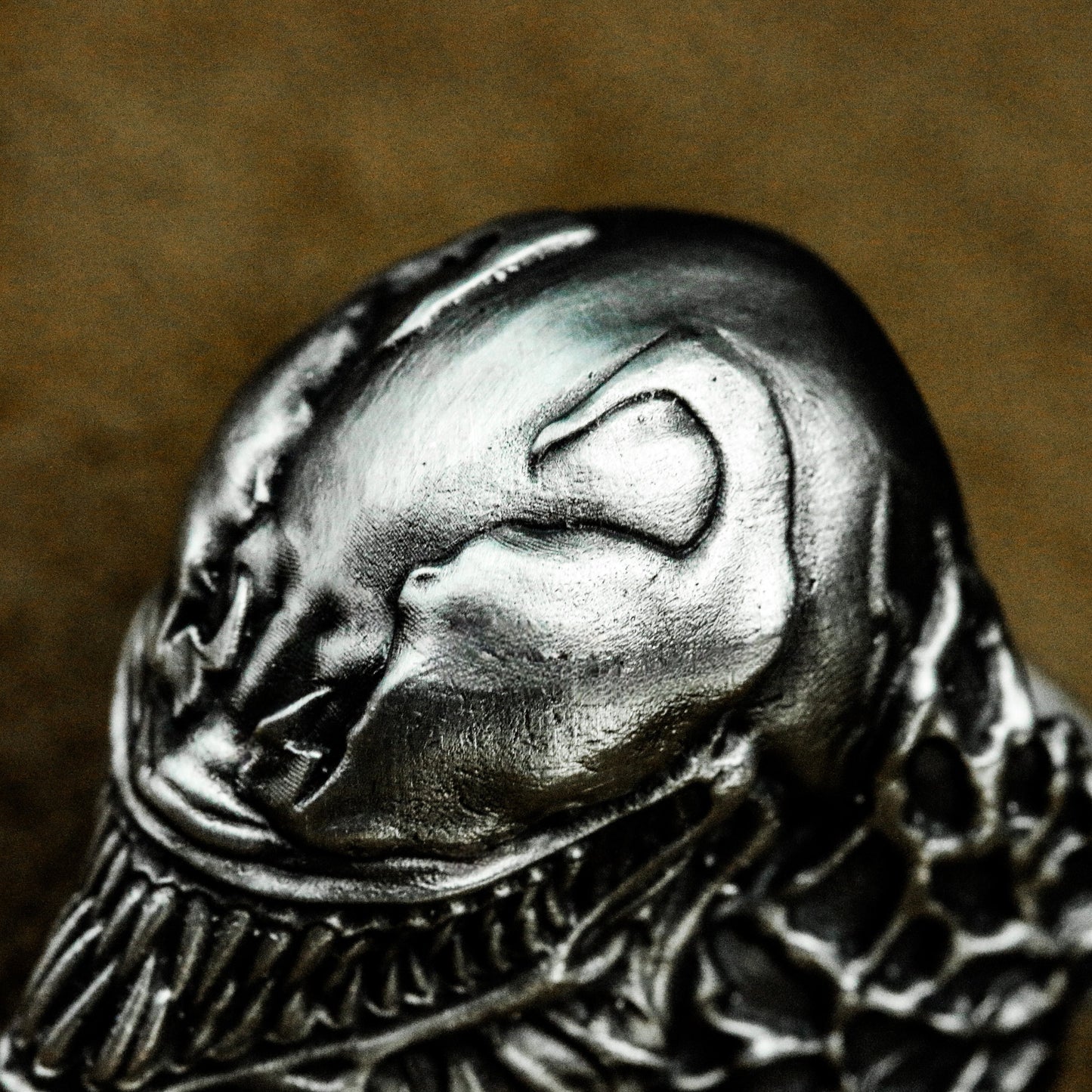 Venom Alien Skull Ring - 925 Silver Handmade