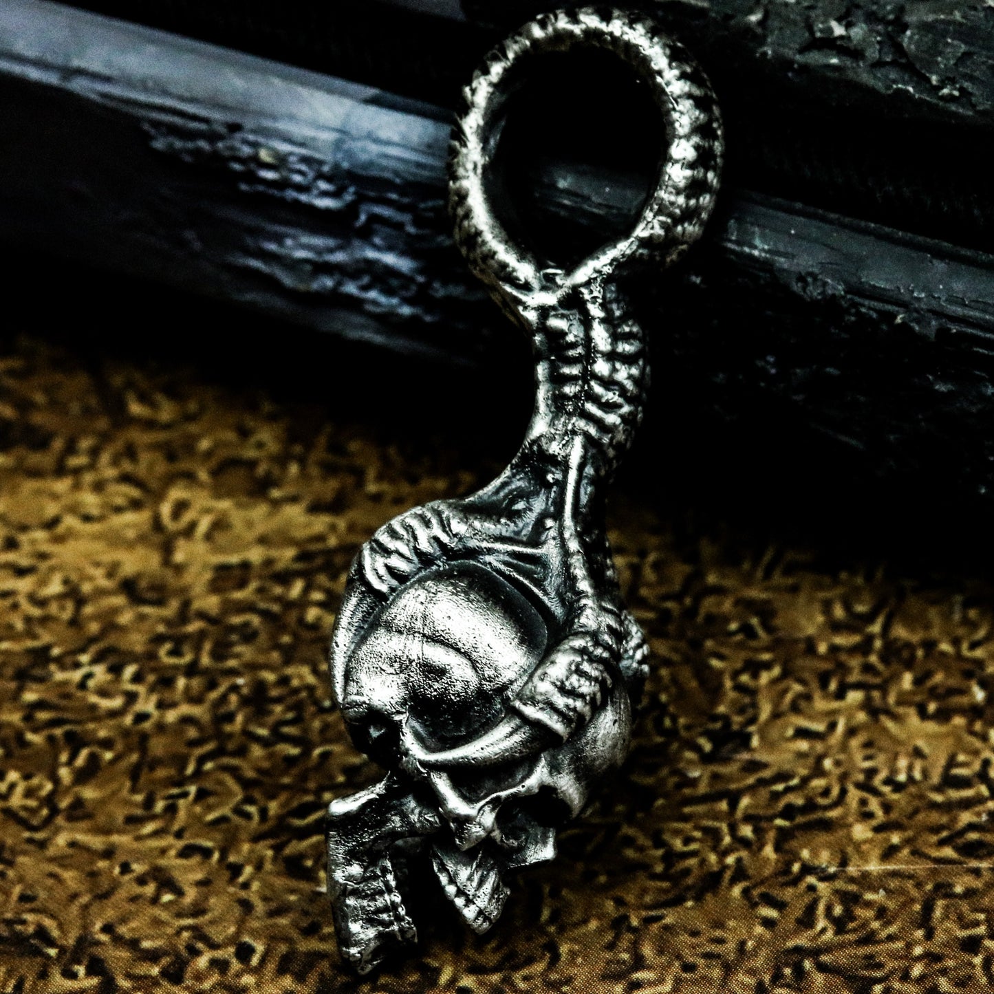 Dragon Claw Skull Pendant ¨C 925 Sterling Silver Handmade
