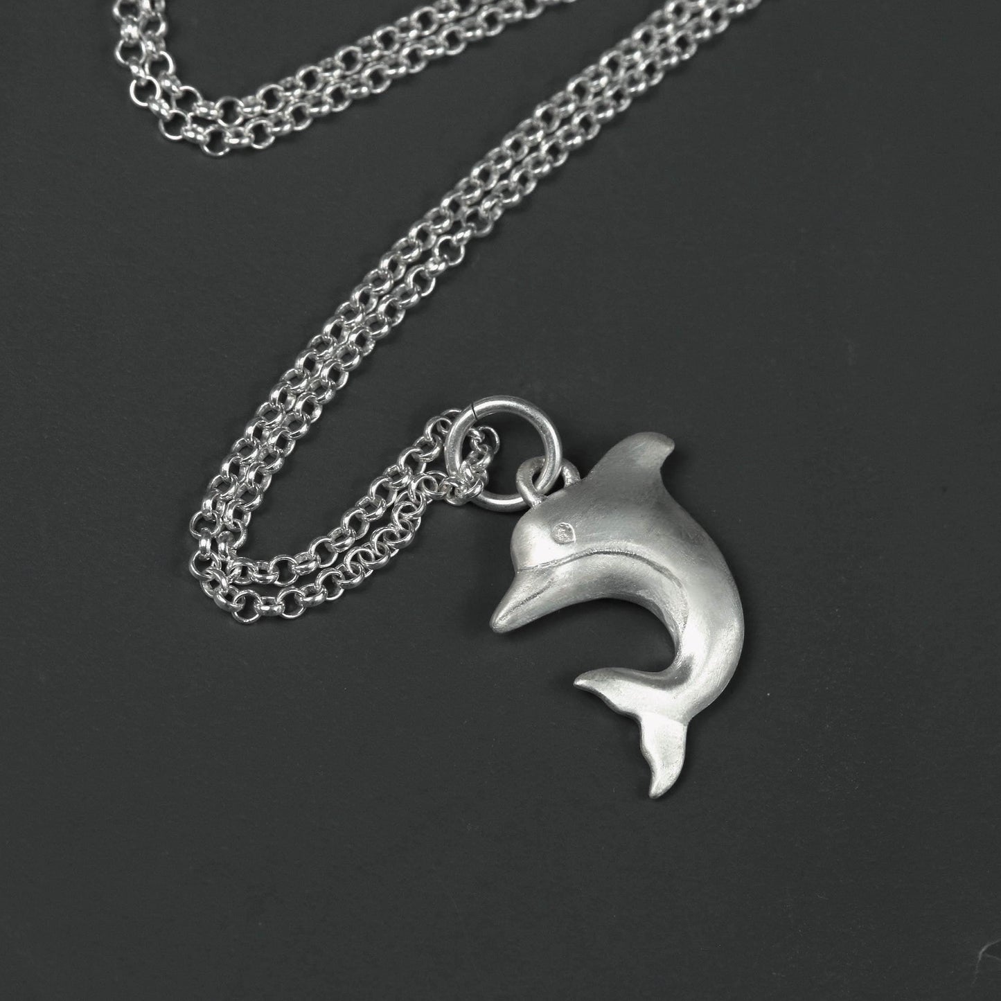 Dolphin Pendant - 925 Sterling Silver Handmade