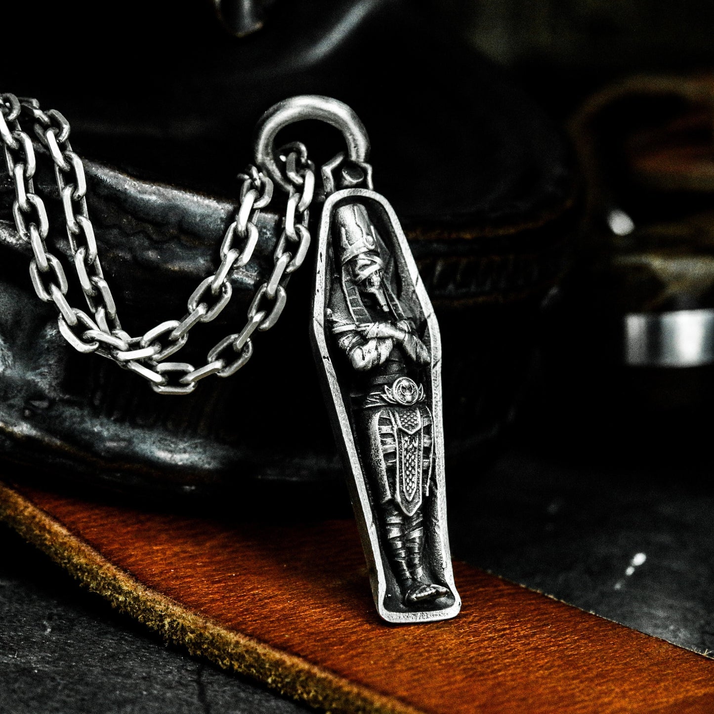 Mummy Sarcophagus Pendant ¨C 925 Silver Handmade