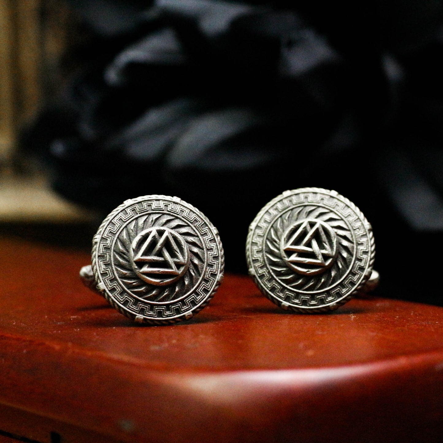Viking Coat of Arms Cufflinks - 925 Silver Handmade