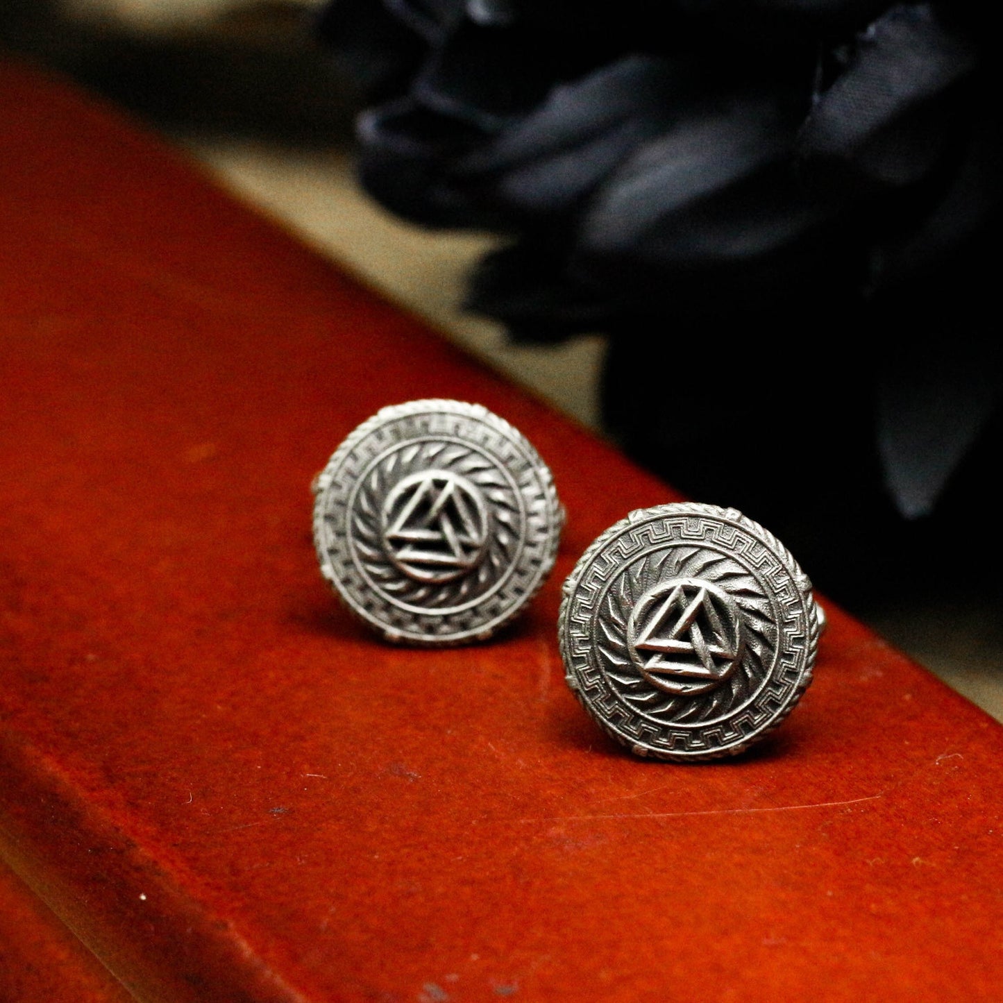 Viking Coat of Arms Cufflinks - 925 Silver Handmade