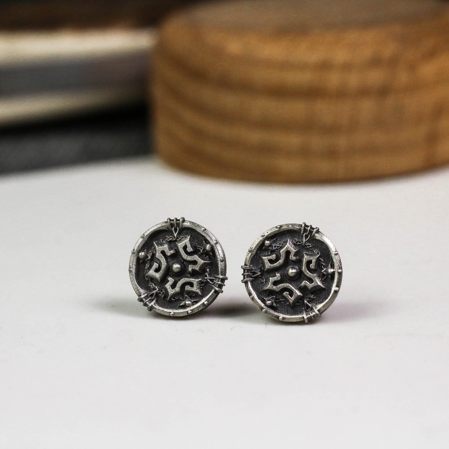 Arcane Sigil Earrings - 925 Sterling Silver Handmade