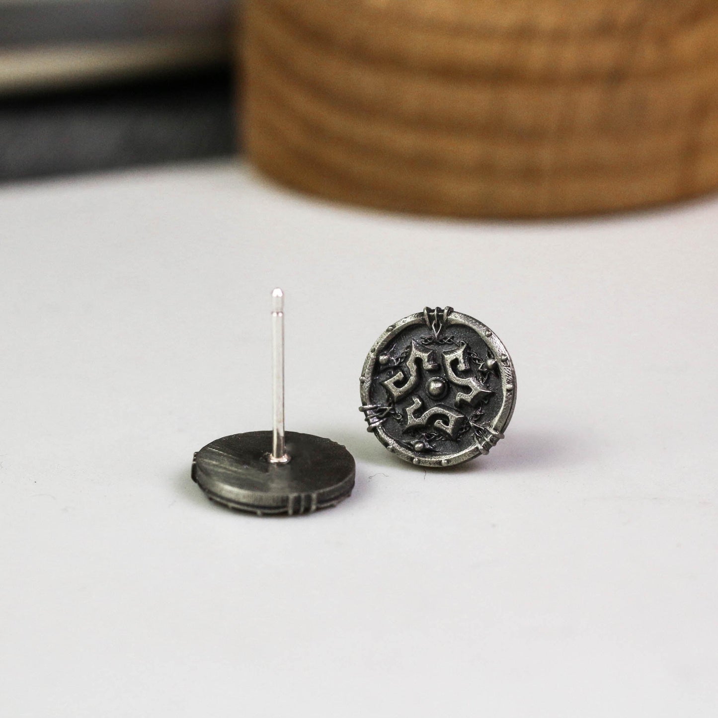 Arcane Sigil Earrings - 925 Sterling Silver Handmade