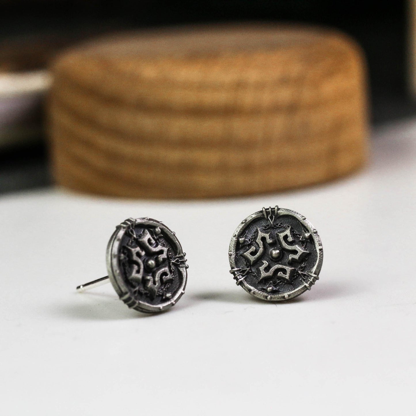 Arcane Sigil Earrings - 925 Sterling Silver Handmade