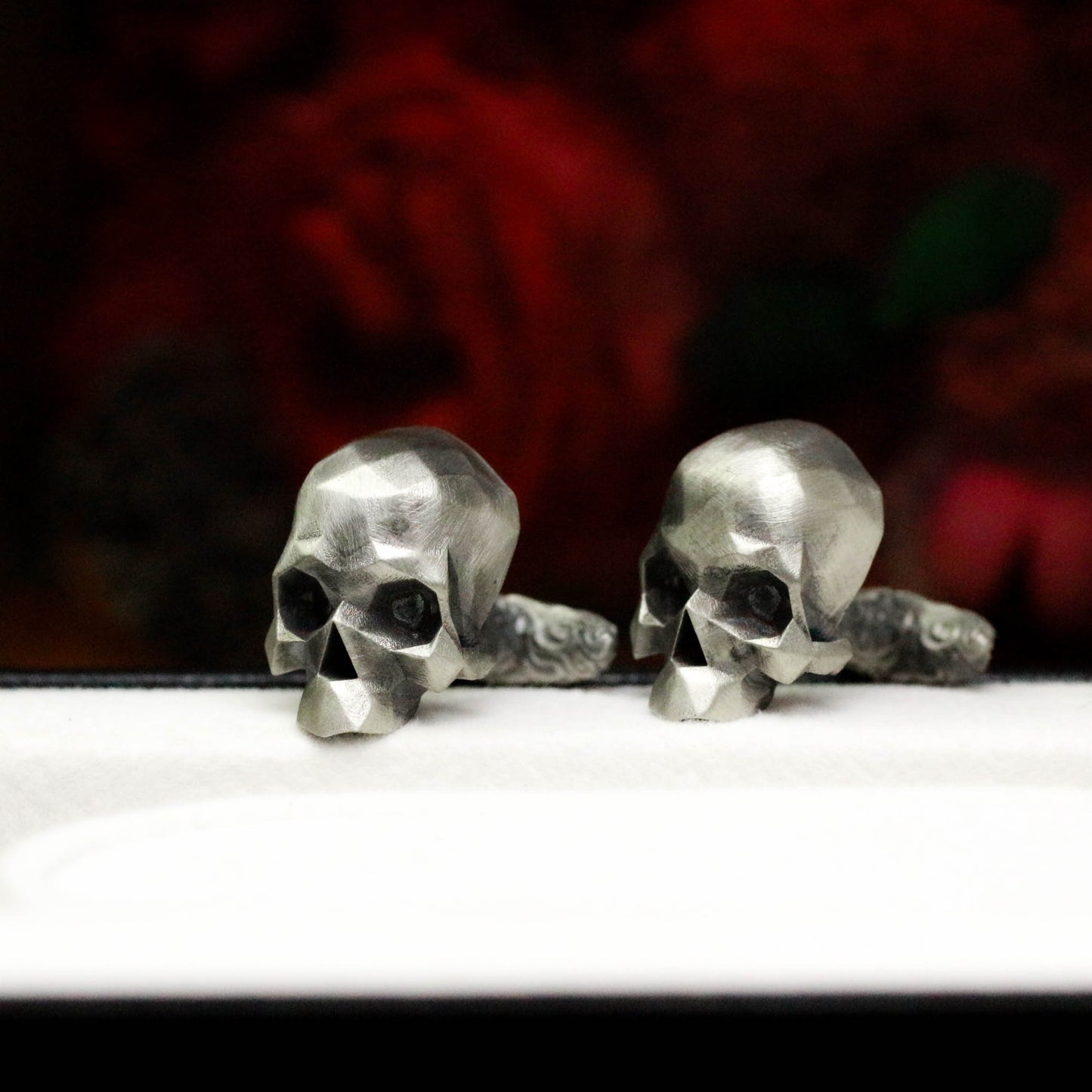 Halfjaw Skull Cufflinks - 925 Silver Handmade