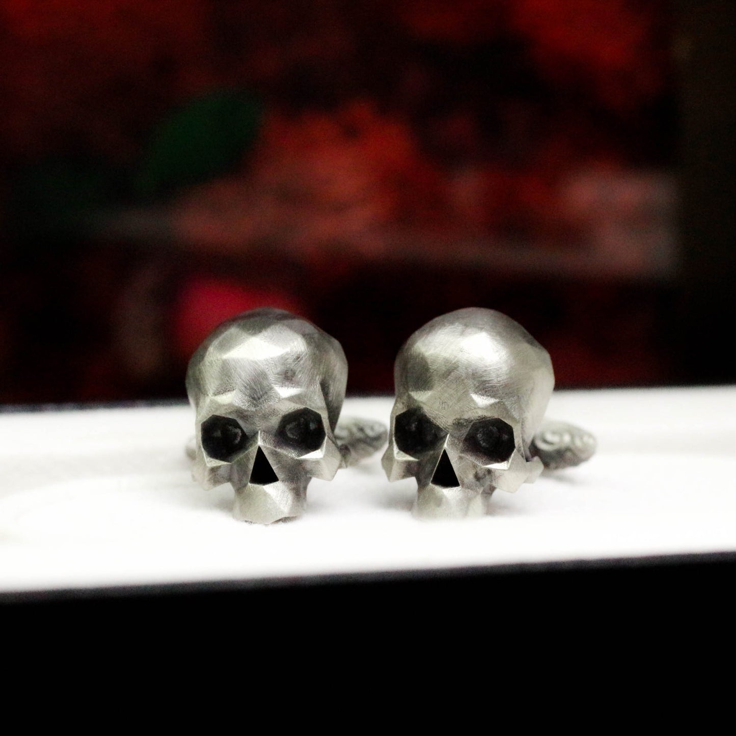 Halfjaw Skull Cufflinks - 925 Silver Handmade