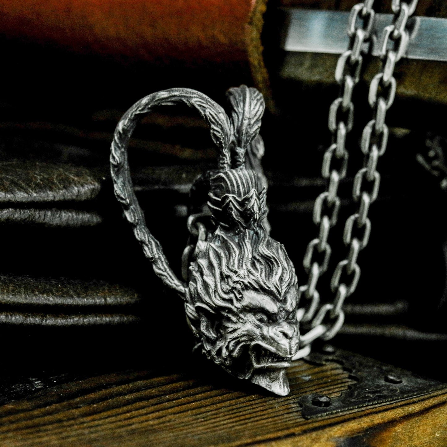 Angry Monkey King Skull Pendant - 925 Sterling Silver Handmade