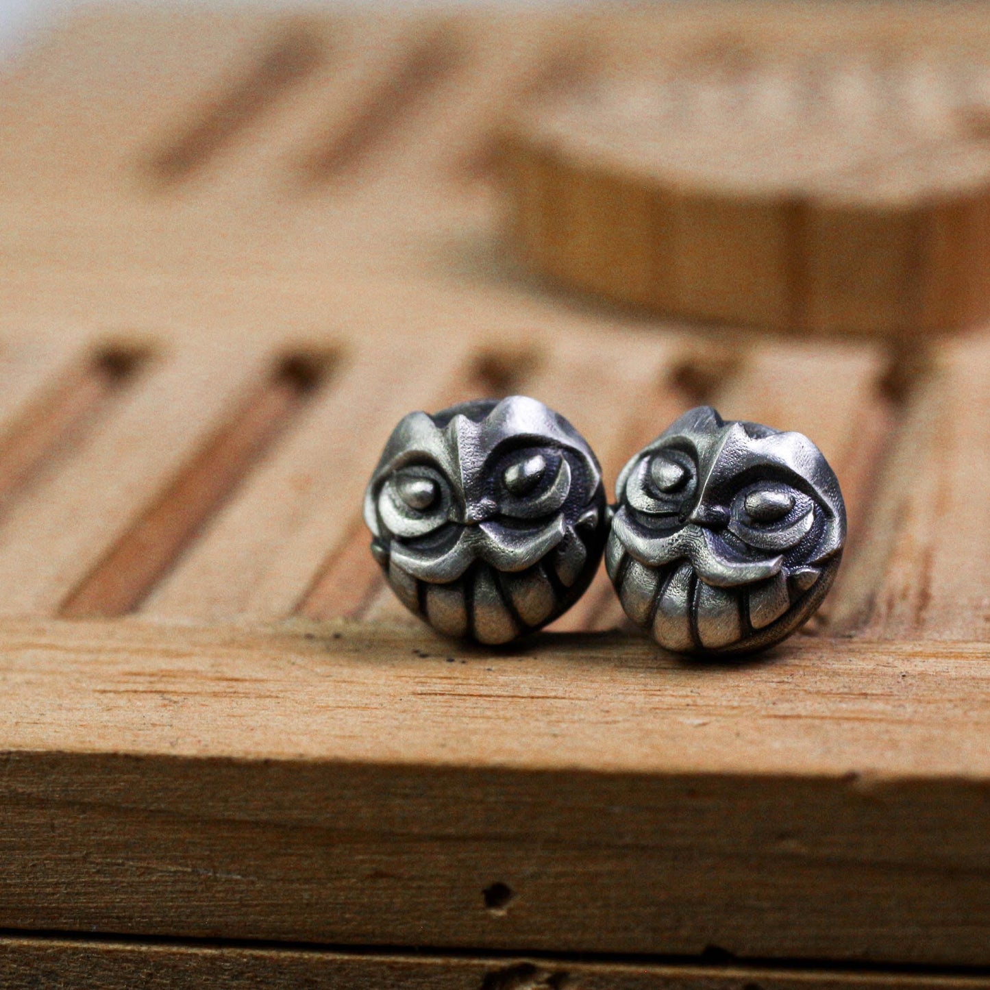 Totem Owl Earrings - 925 Sterling Silver Handmade