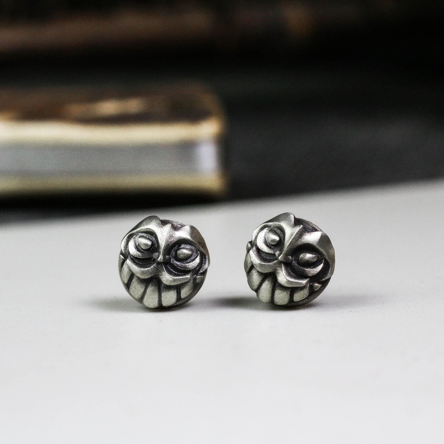 Totem Owl Earrings - 925 Sterling Silver Handmade