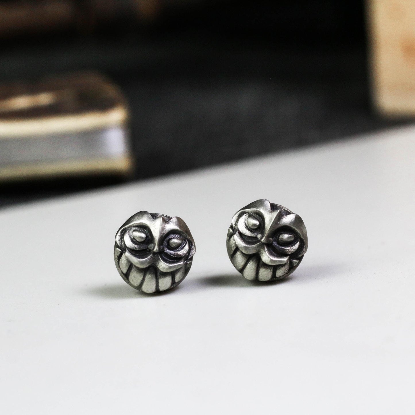 Totem Owl Earrings - 925 Sterling Silver Handmade