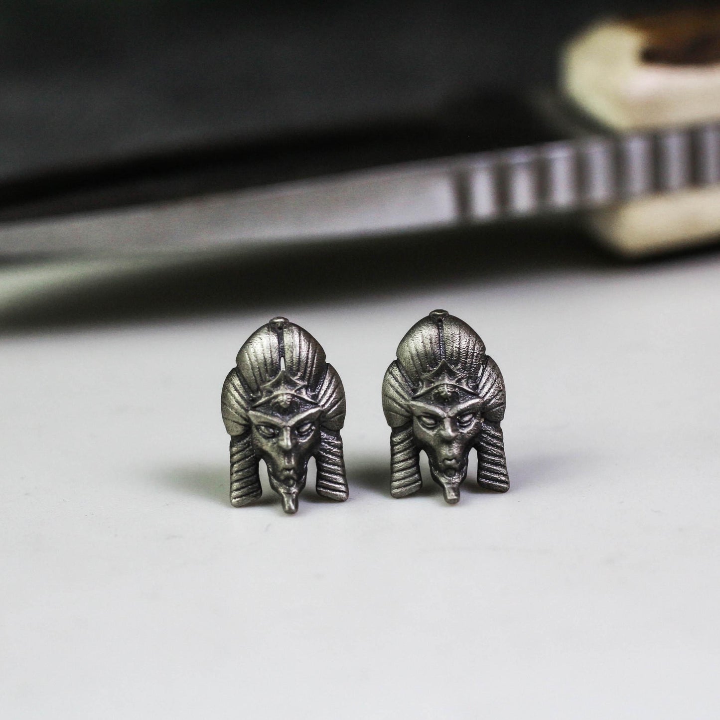 Pharaoh Beast Earrings - 925 Sterling Silver Handmade