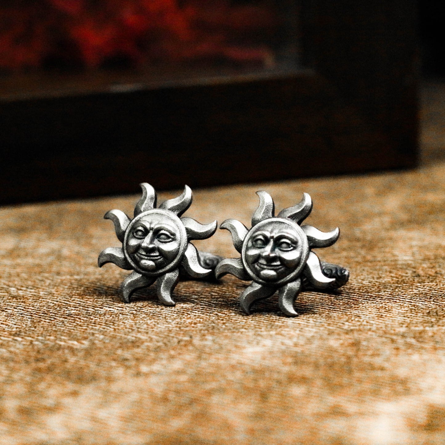 Sunshine Cufflinks - 925 Sterling Silver Handmade