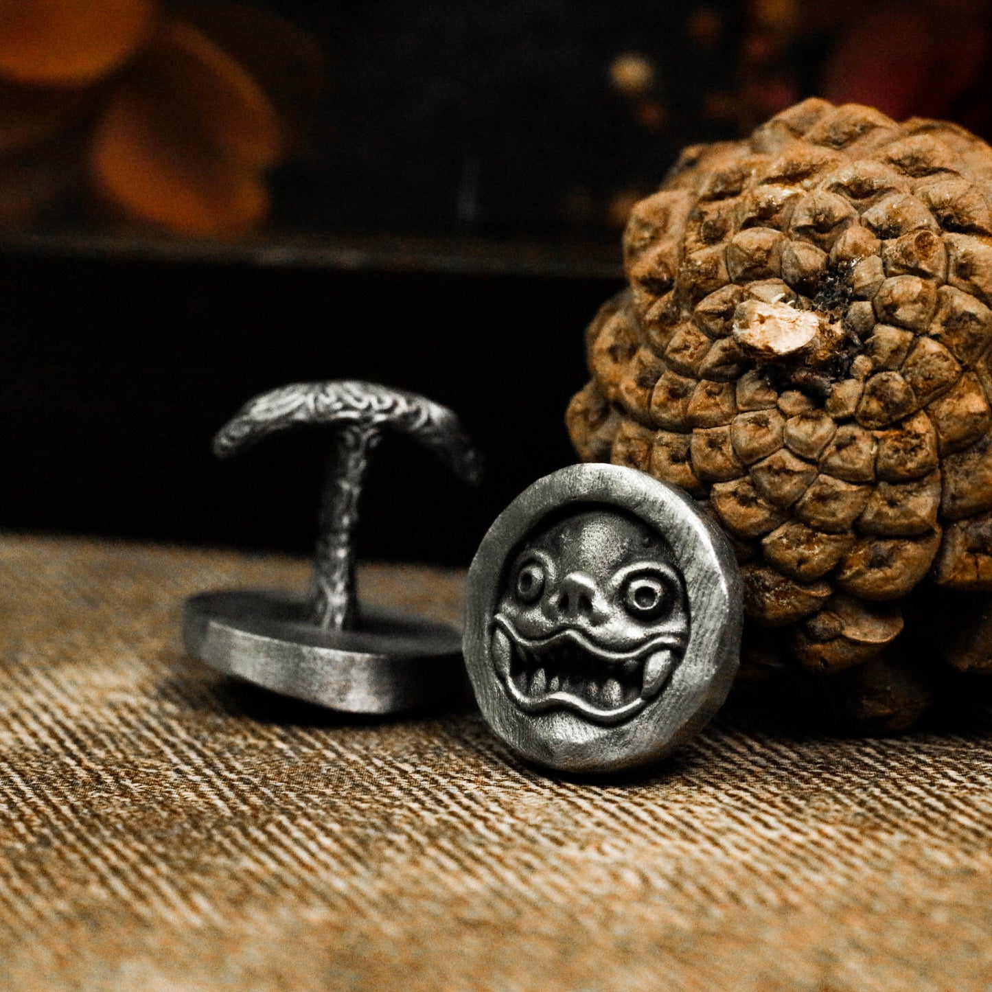 Elf Beast Cufflinks - Handmade 925 Silver Spirit Smiley Totem